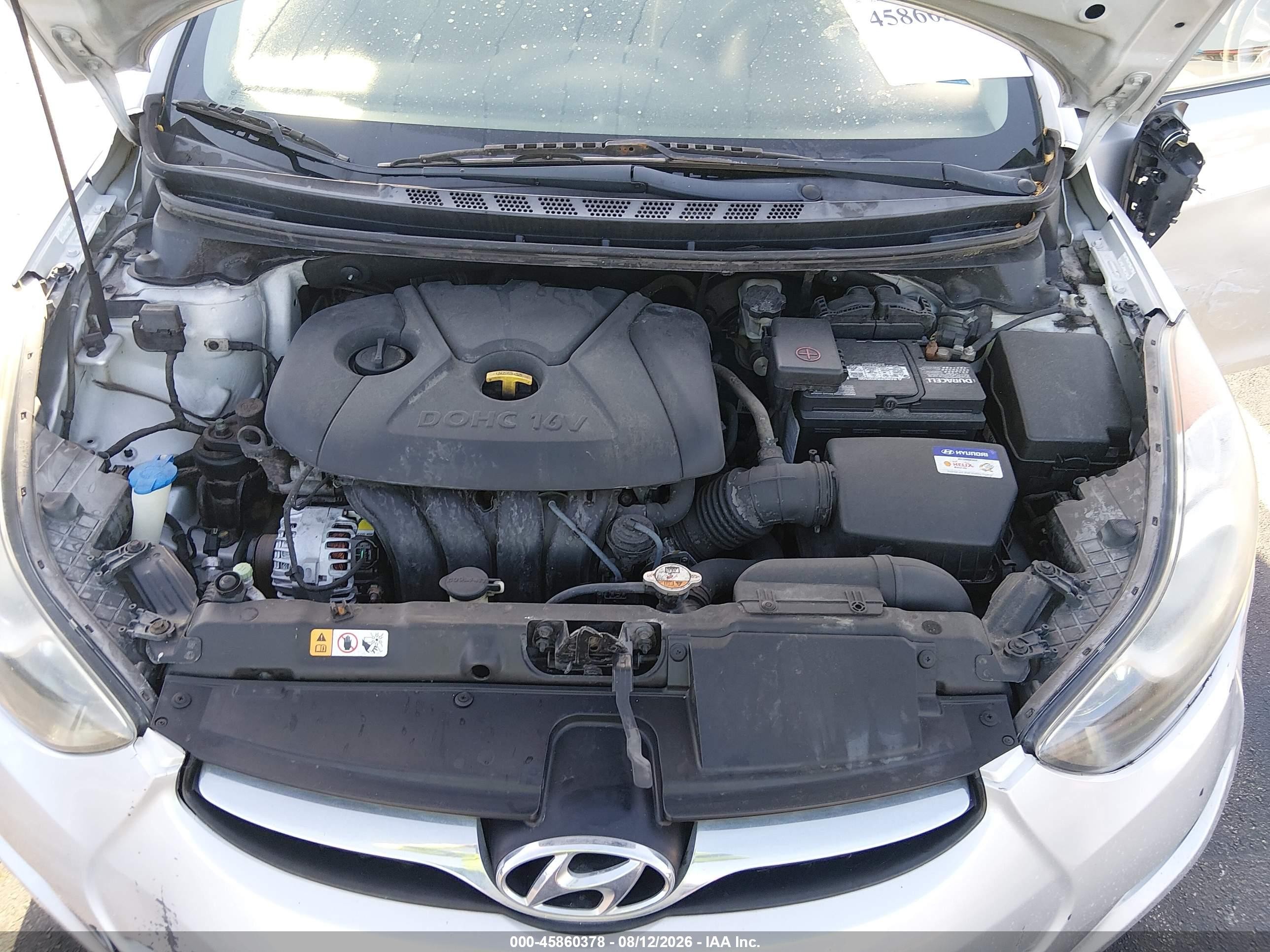 2012 Hyundai Elantra Gls (ulsan Plant) Gray vin: KMHDH4AEXCU453904