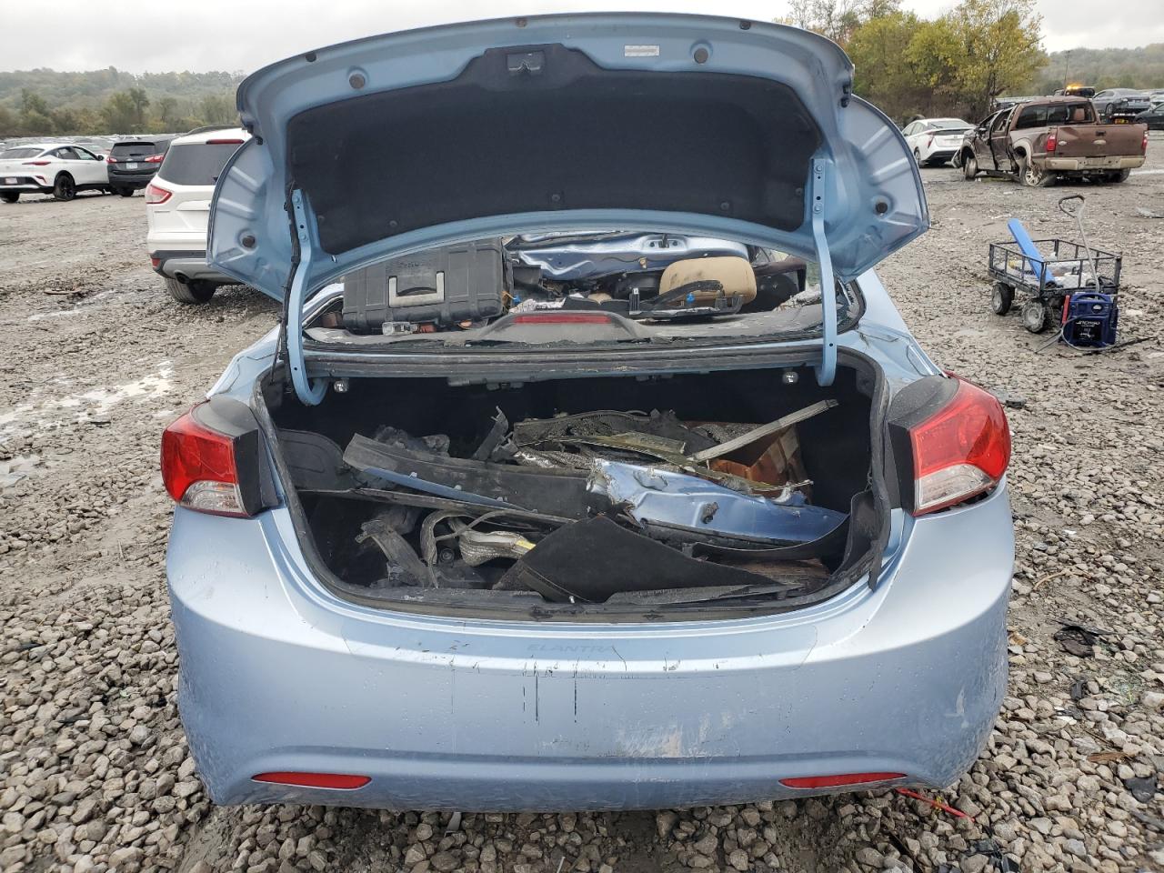 2012 Hyundai Elantra Gls Blue vin: KMHDH4AEXCU469245