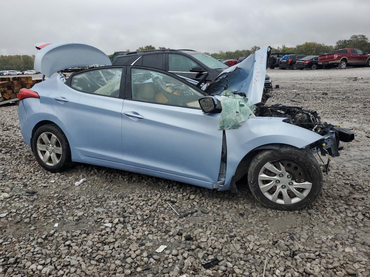 2012 Hyundai Elantra Gls Blue vin: KMHDH4AEXCU469245