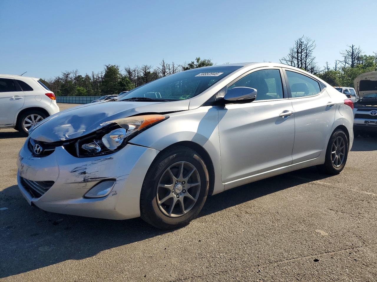 2012 Hyundai Elantra Limited Silver vin: KMHDH4AEXCU479595
