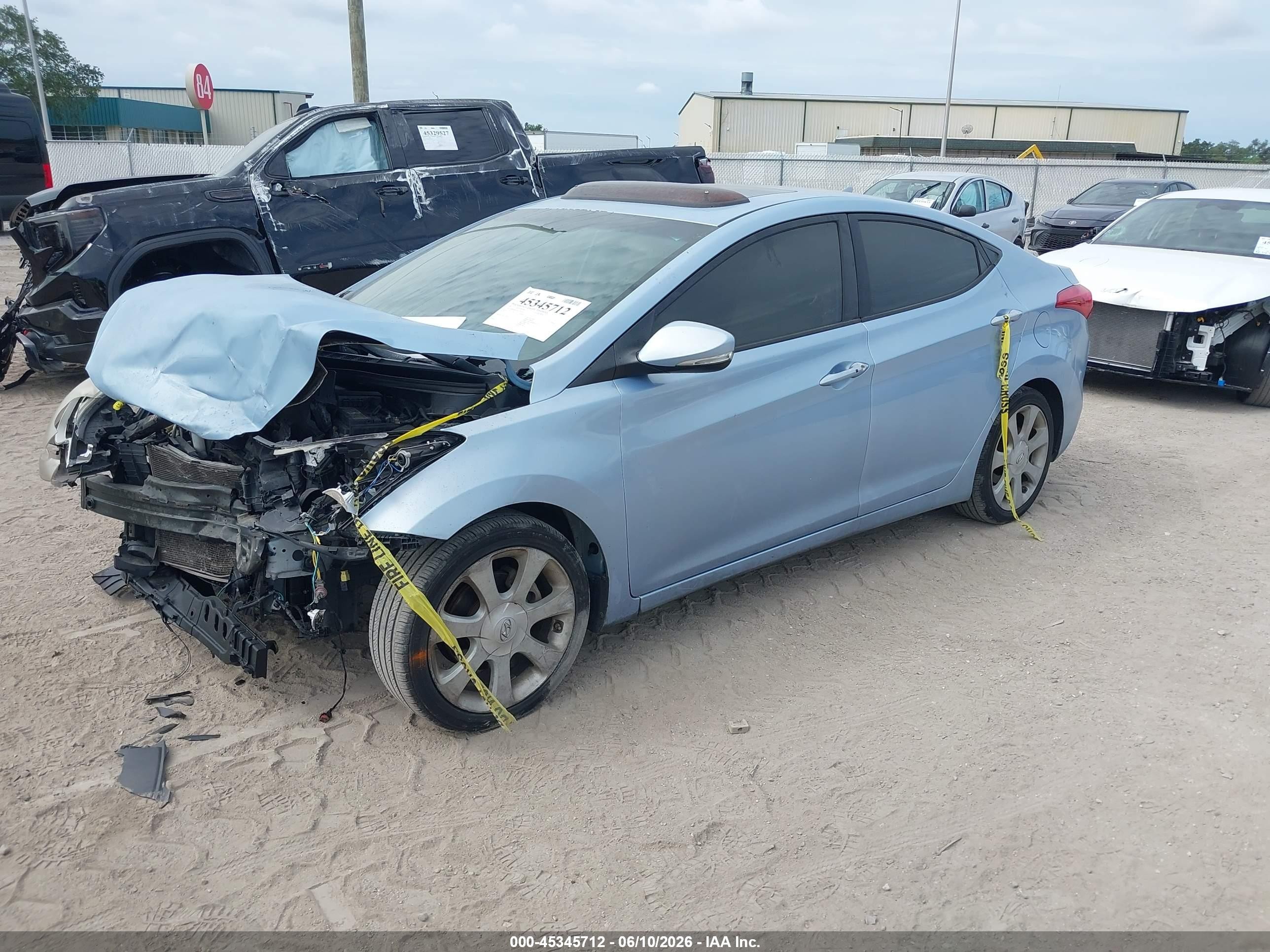 2012 Hyundai Elantra Limited (ulsan Plant) Light Blue vin: KMHDH4AEXCU501661