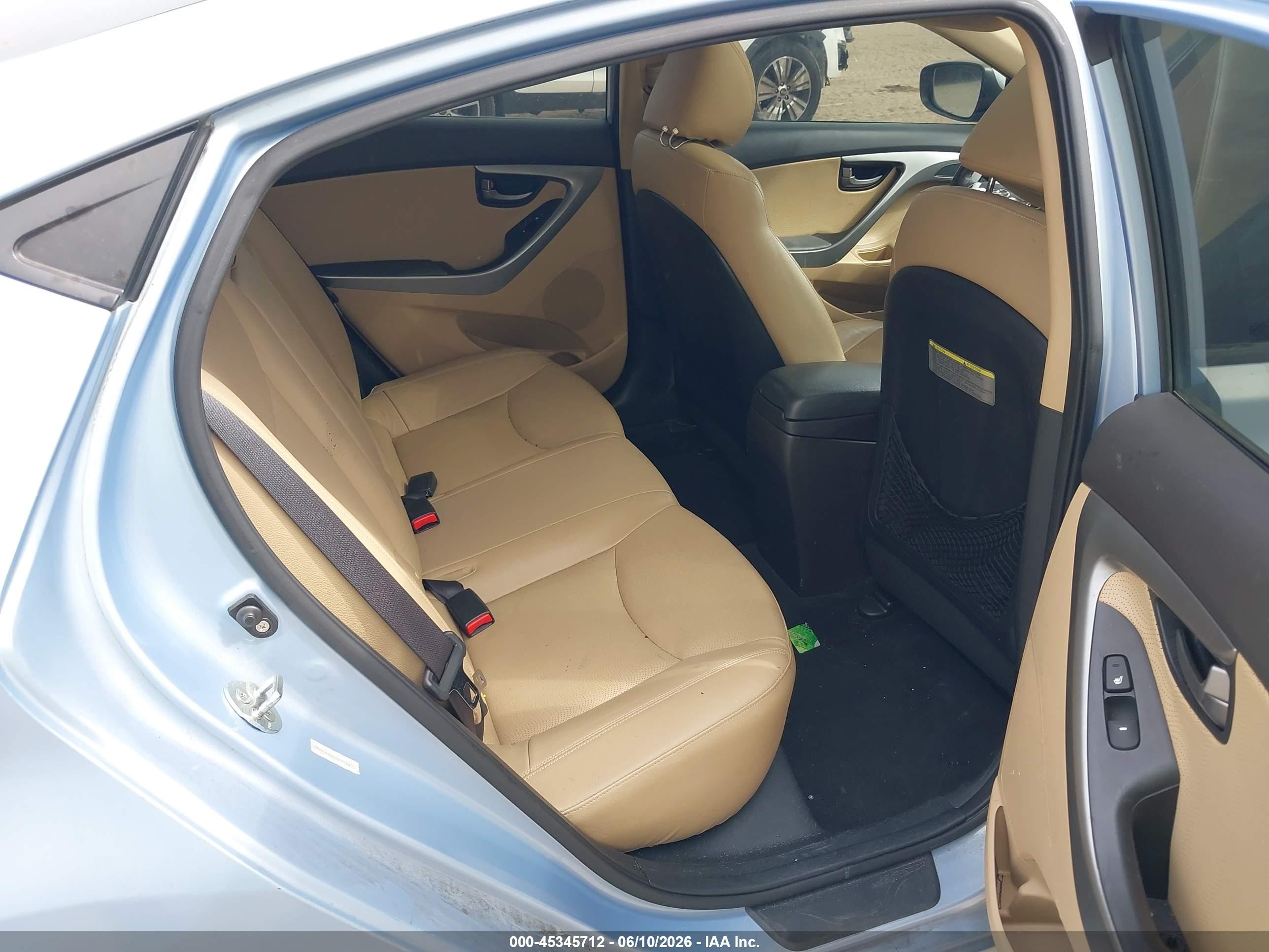 2012 Hyundai Elantra Limited (ulsan Plant) Light Blue vin: KMHDH4AEXCU501661