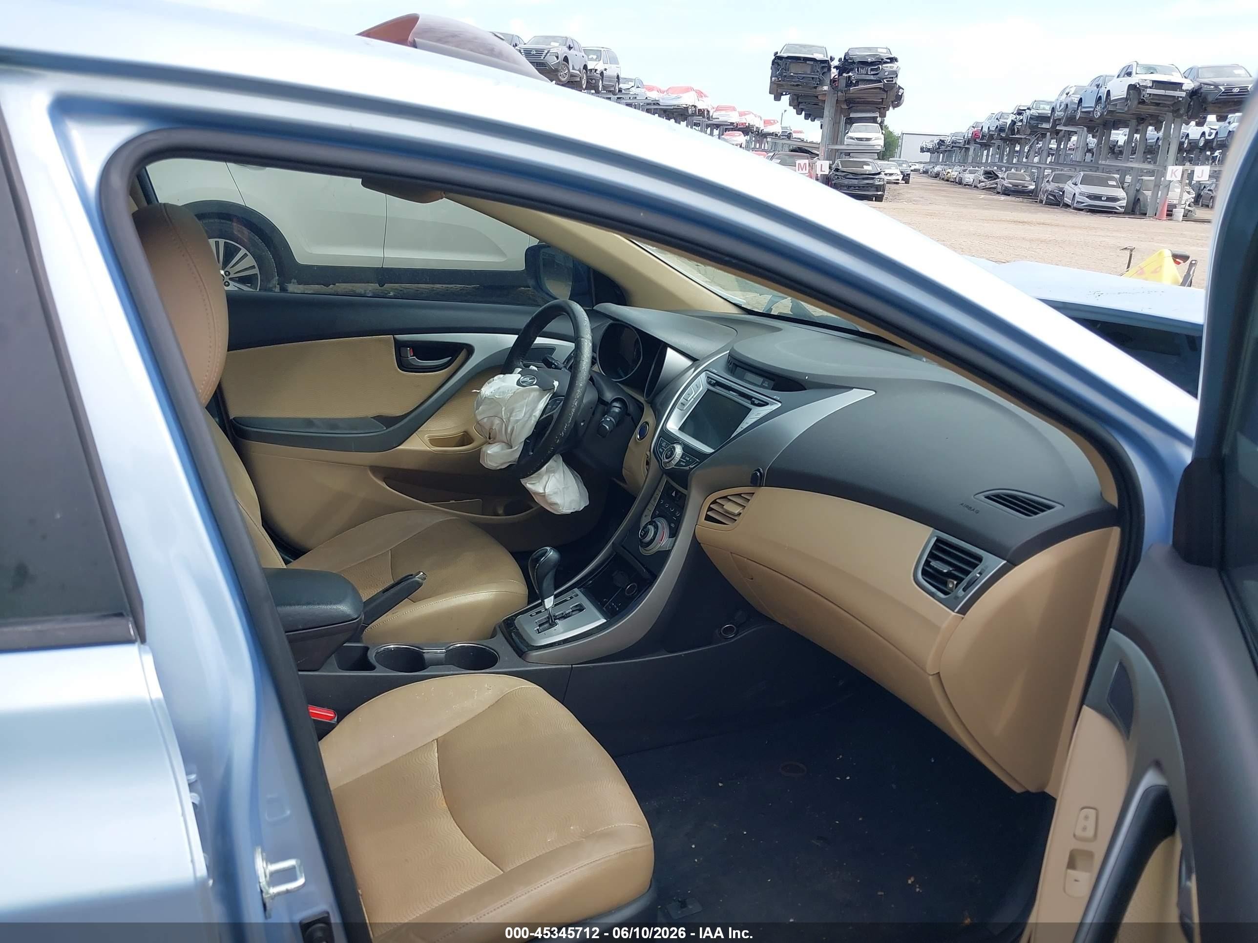 2012 Hyundai Elantra Limited (ulsan Plant) Light Blue vin: KMHDH4AEXCU501661