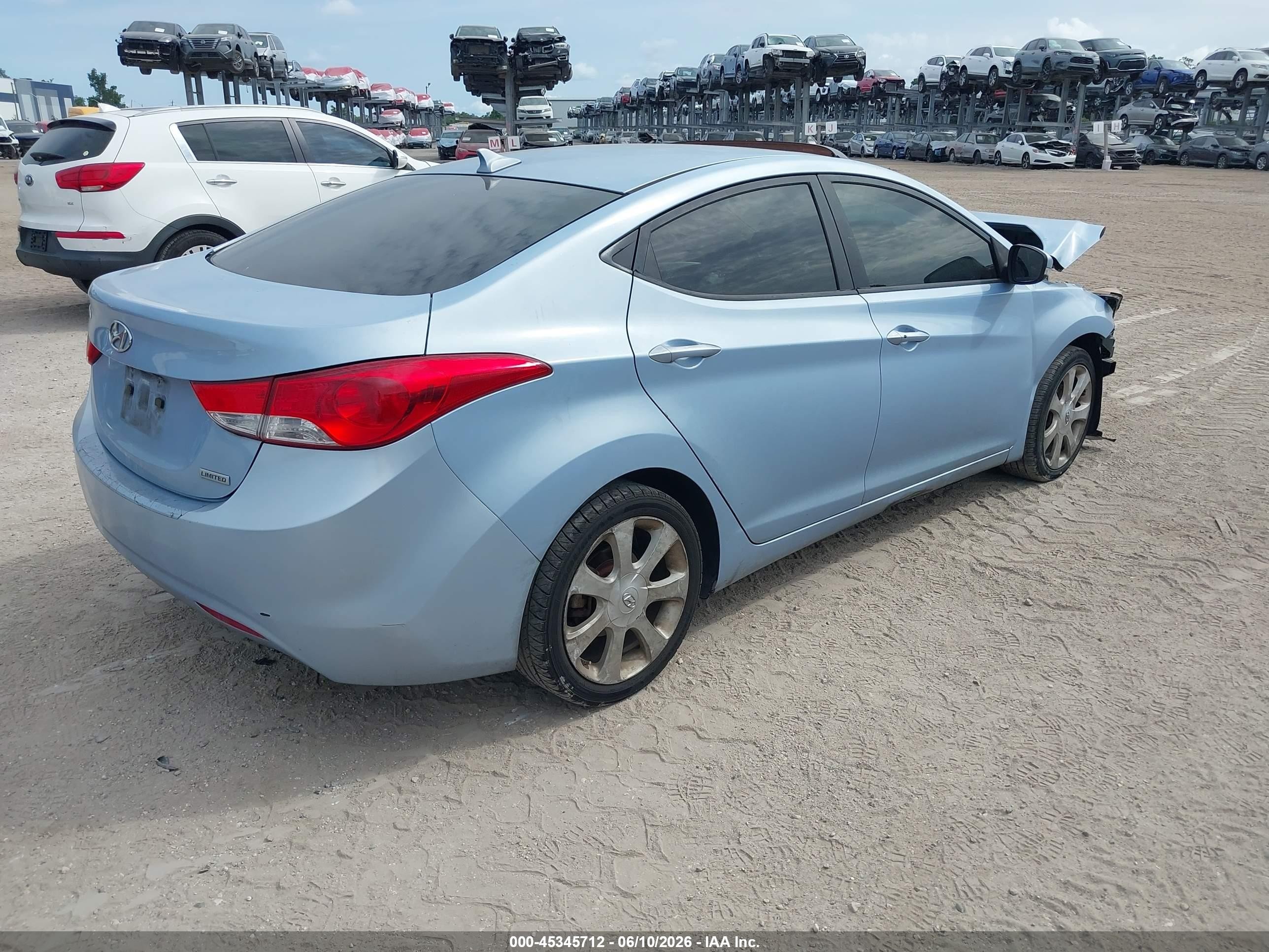 2012 Hyundai Elantra Limited (ulsan Plant) Light Blue vin: KMHDH4AEXCU501661