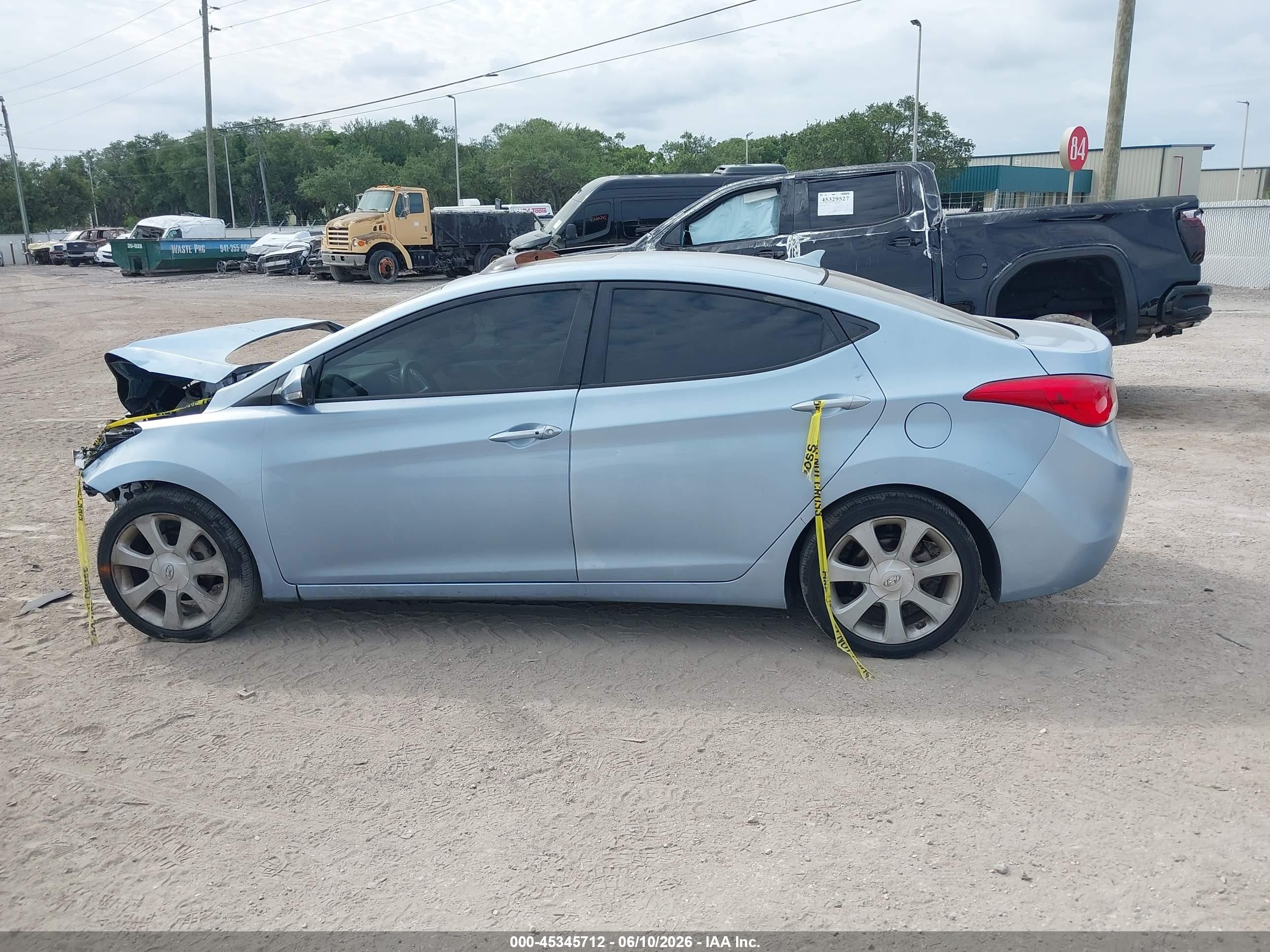 2012 Hyundai Elantra Limited (ulsan Plant) Light Blue vin: KMHDH4AEXCU501661