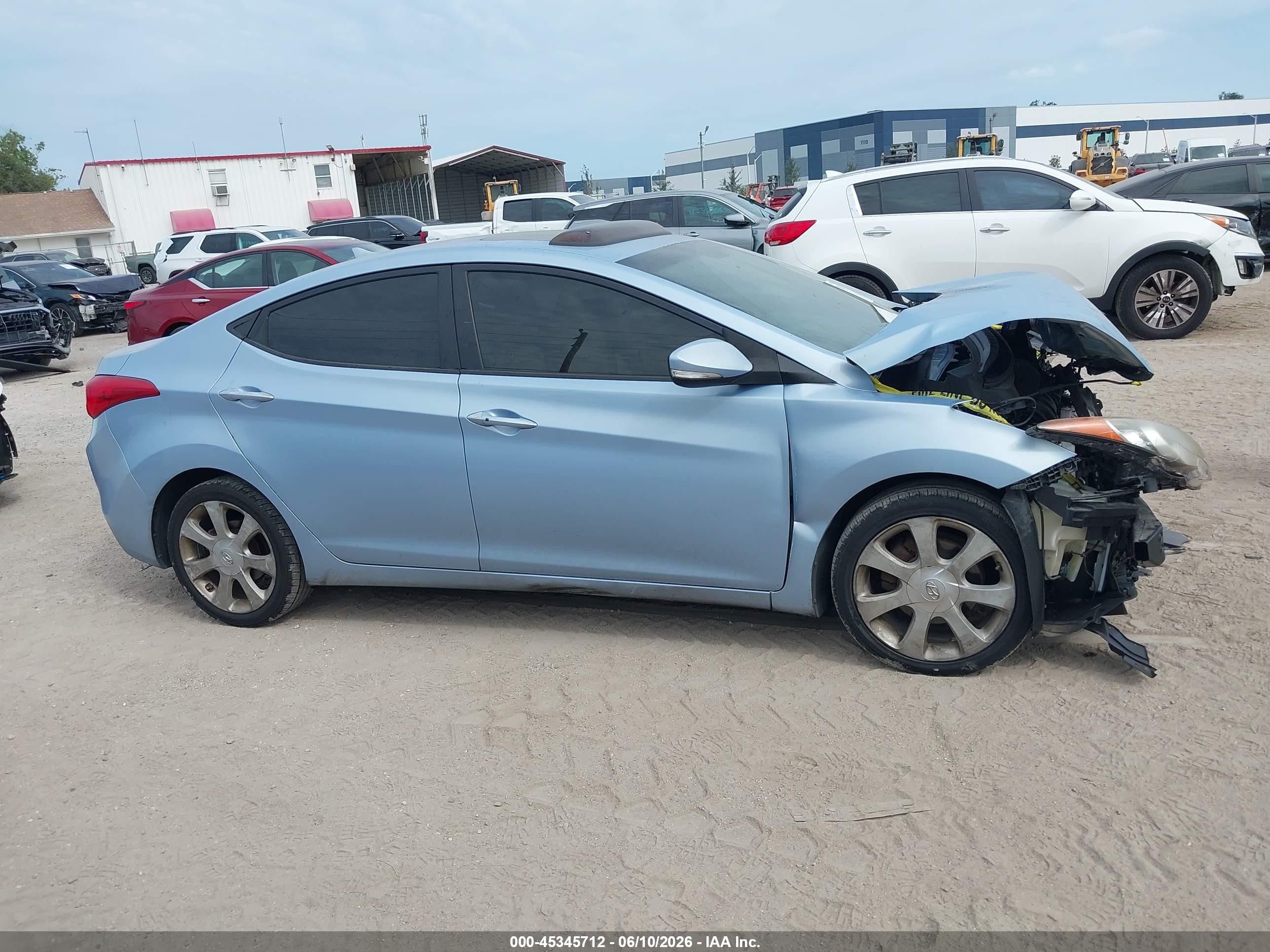 2012 Hyundai Elantra Limited (ulsan Plant) Light Blue vin: KMHDH4AEXCU501661