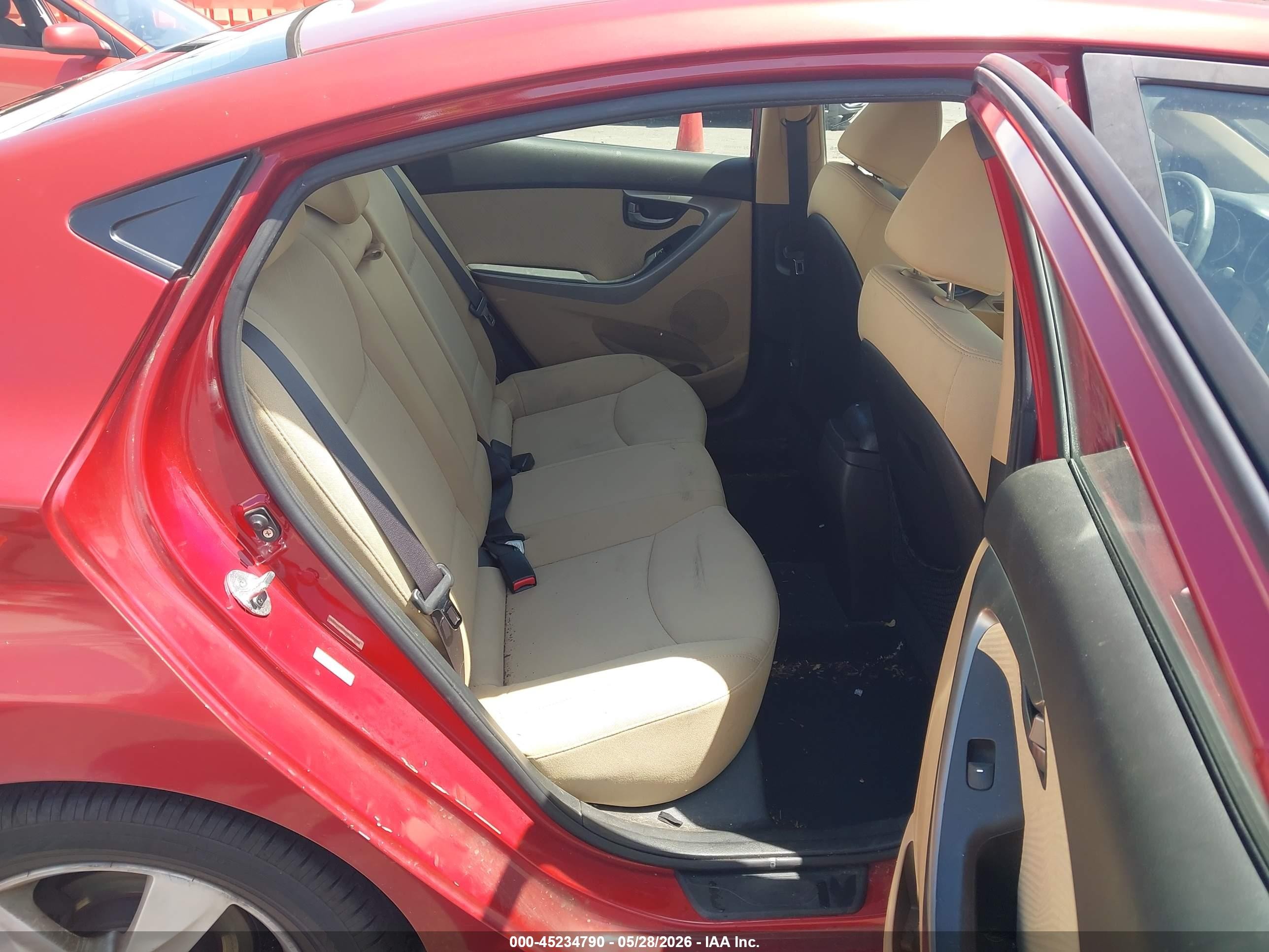 2013 Hyundai Elantra Gls Red vin: KMHDH4AEXDU493059