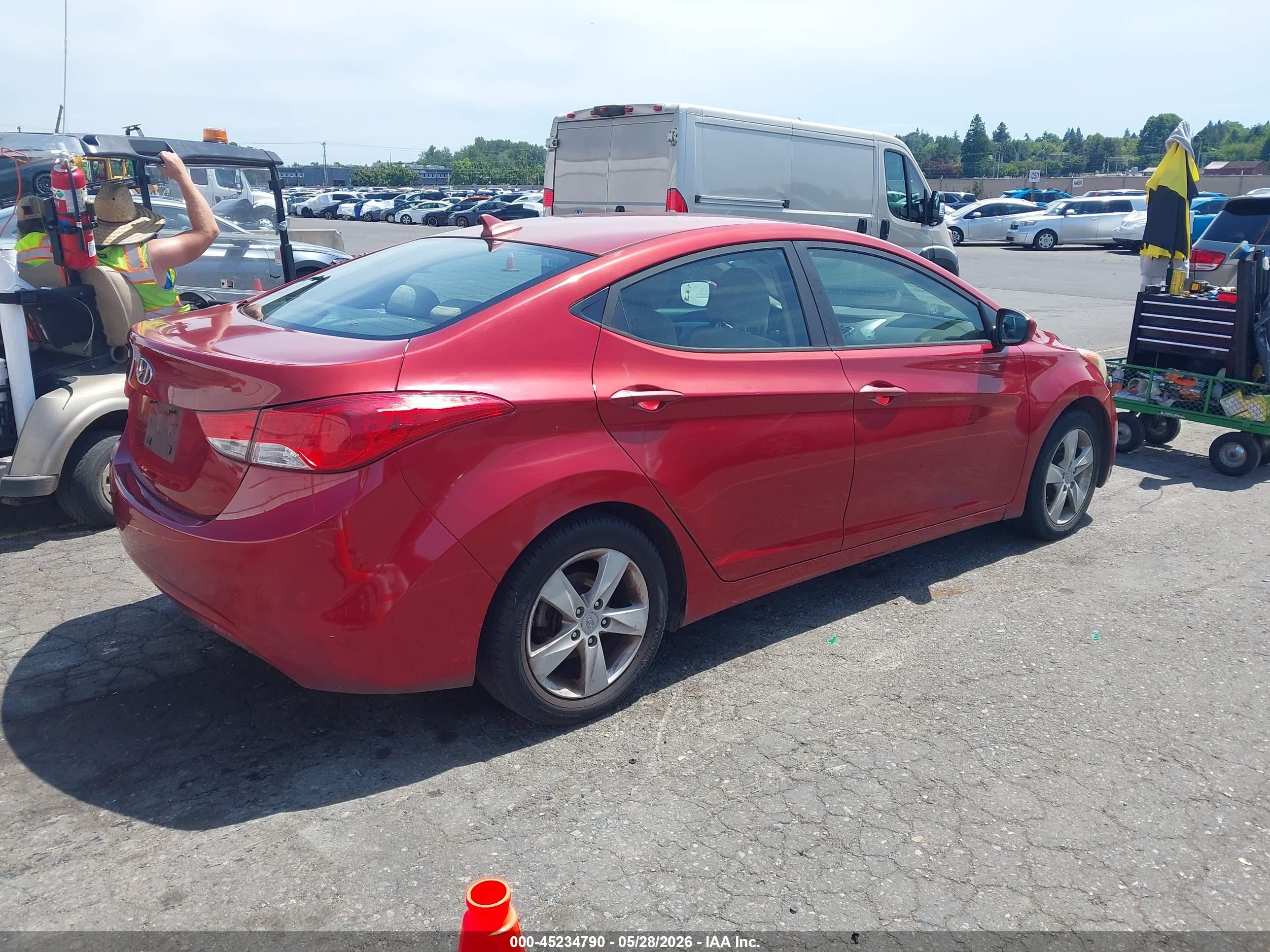 2013 Hyundai Elantra Gls Red vin: KMHDH4AEXDU493059