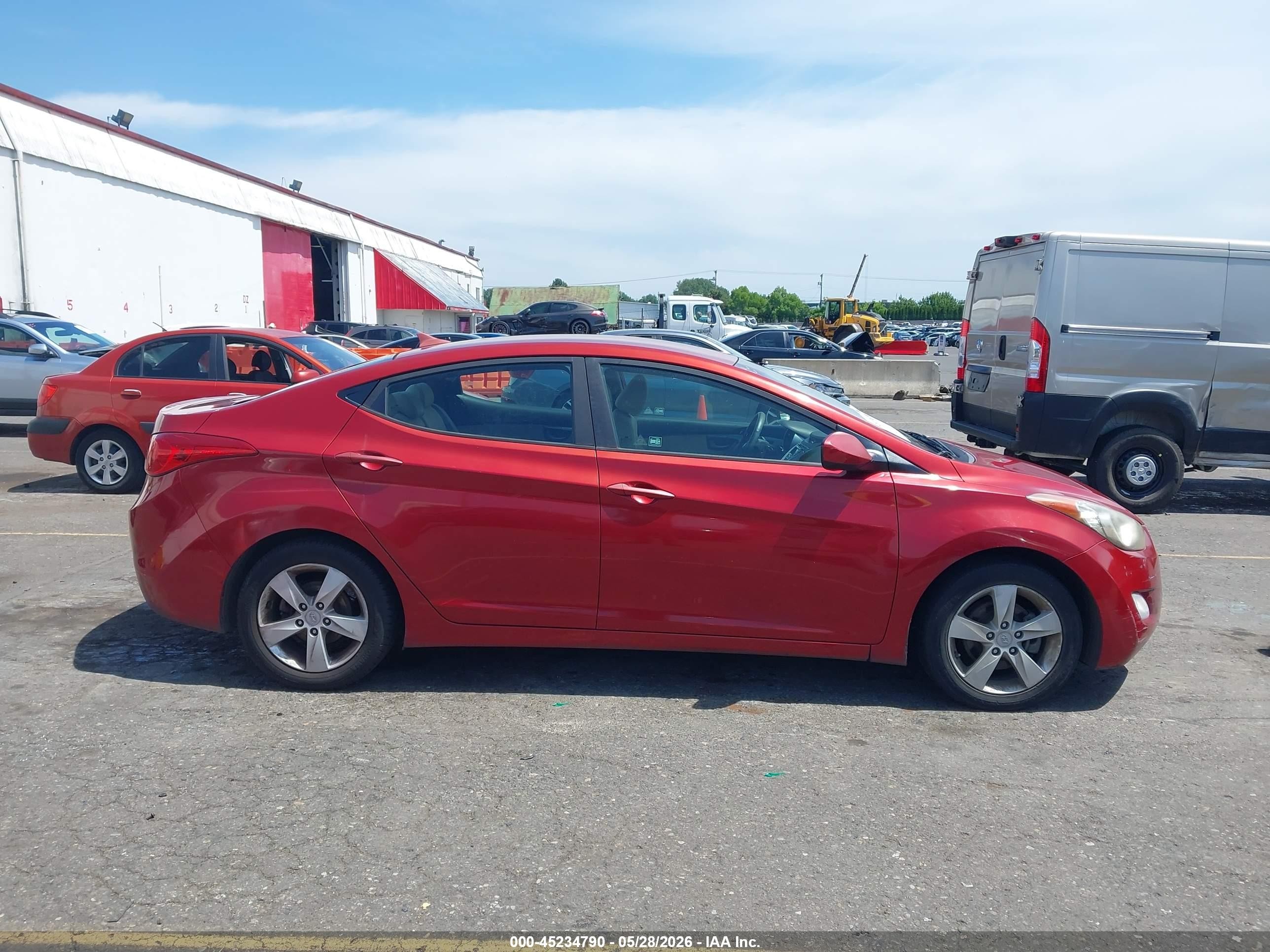 2013 Hyundai Elantra Gls Red vin: KMHDH4AEXDU493059