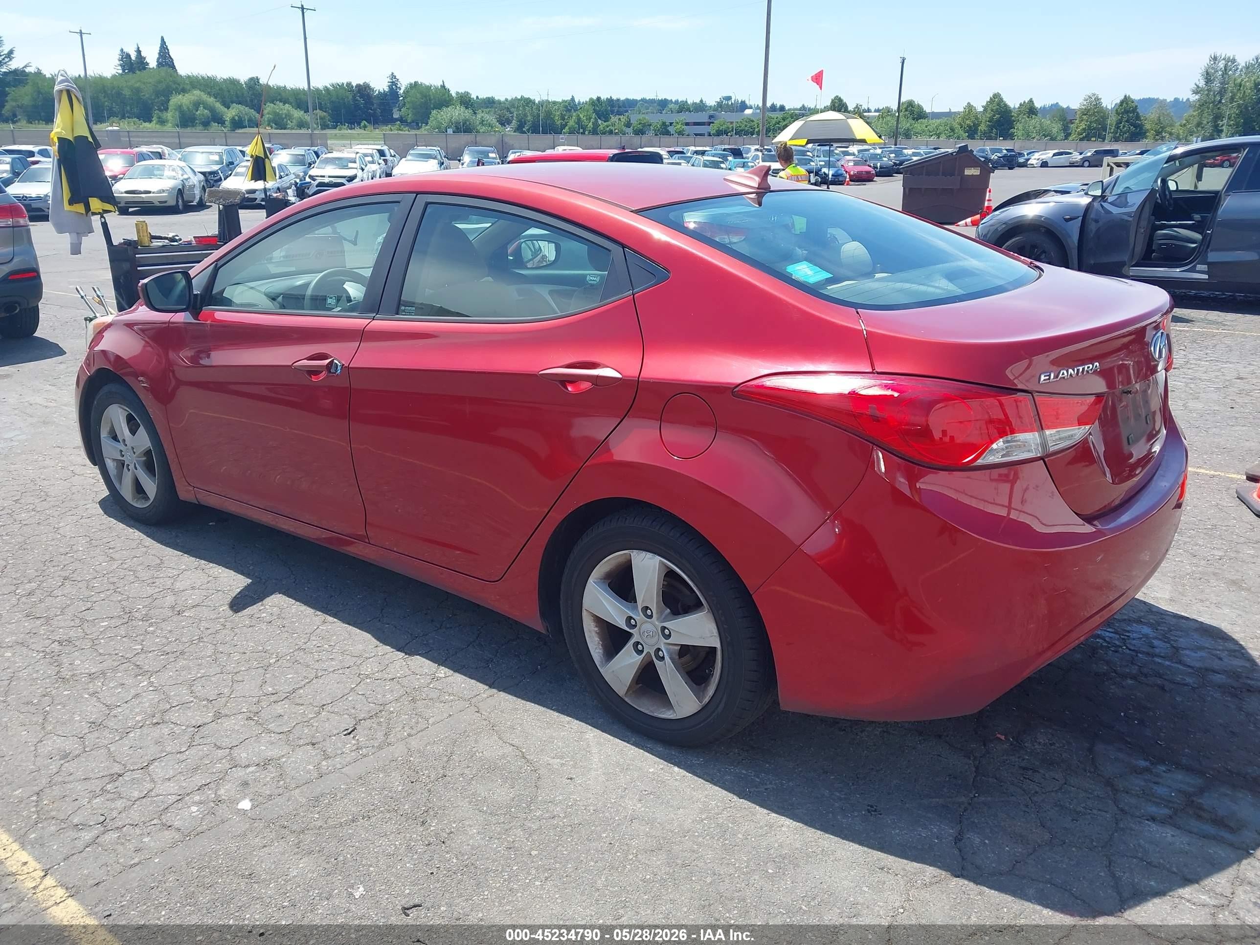 2013 Hyundai Elantra Gls Red vin: KMHDH4AEXDU493059