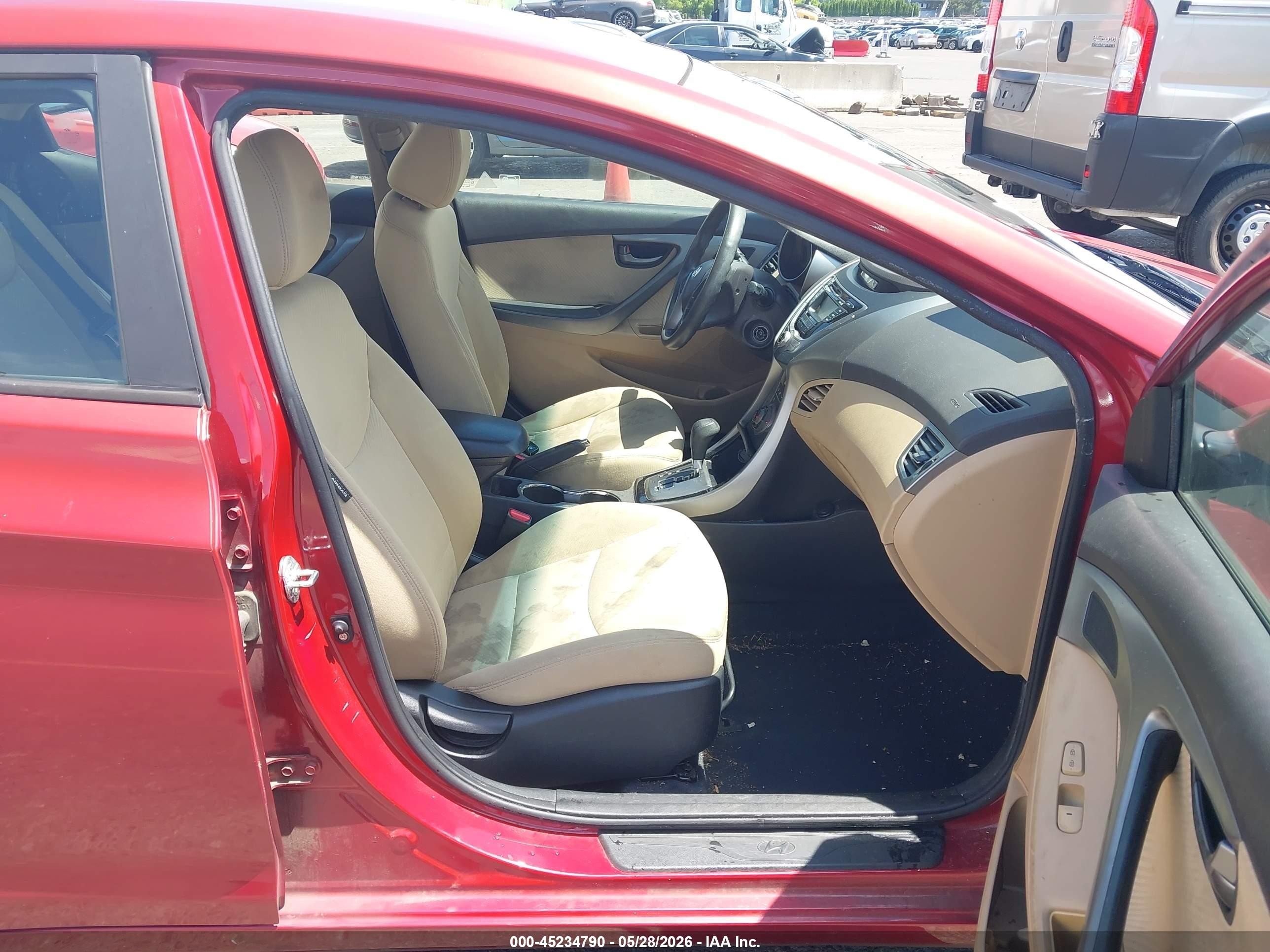 2013 Hyundai Elantra Gls Red vin: KMHDH4AEXDU493059