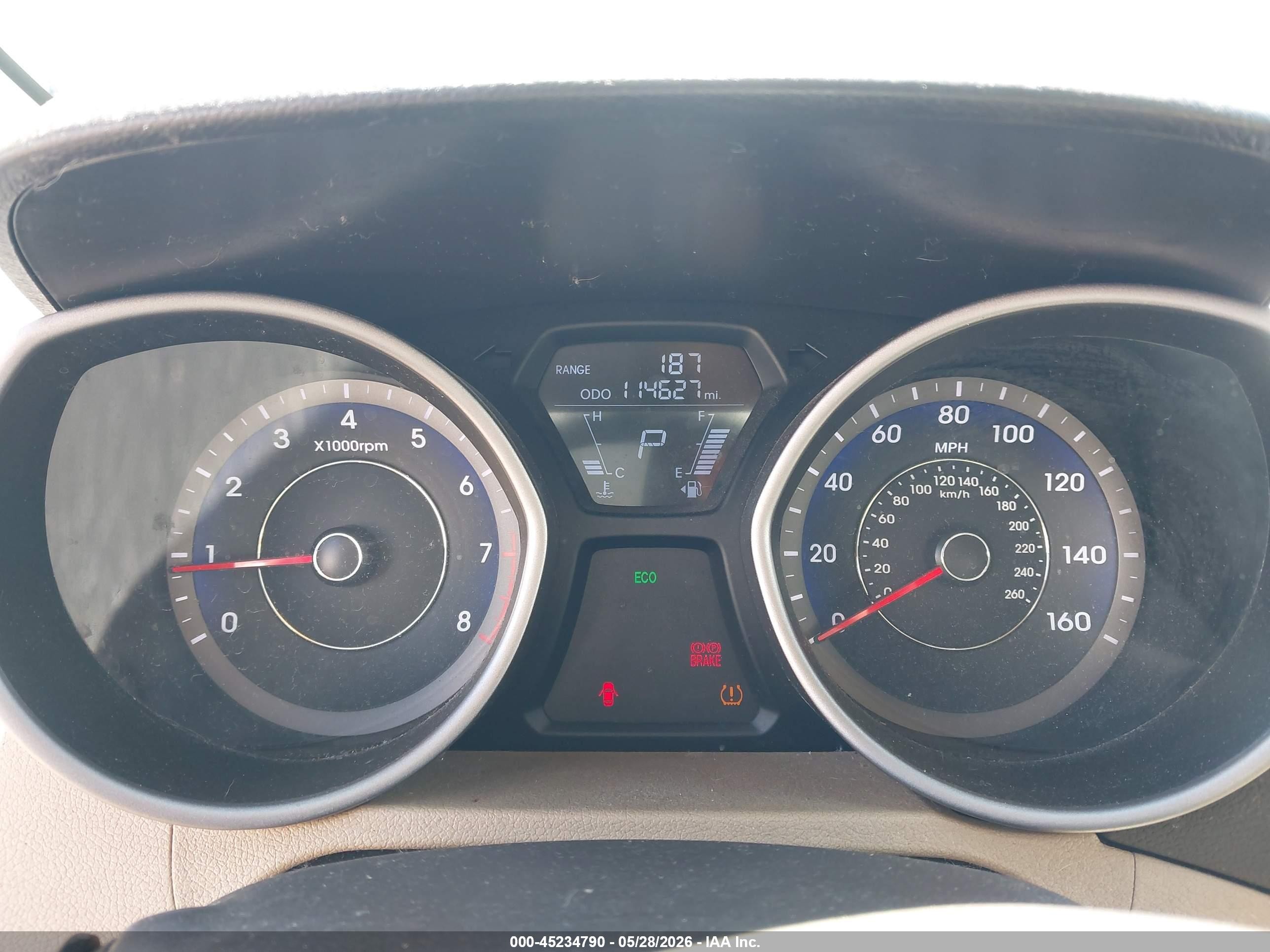 2013 Hyundai Elantra Gls Red vin: KMHDH4AEXDU493059