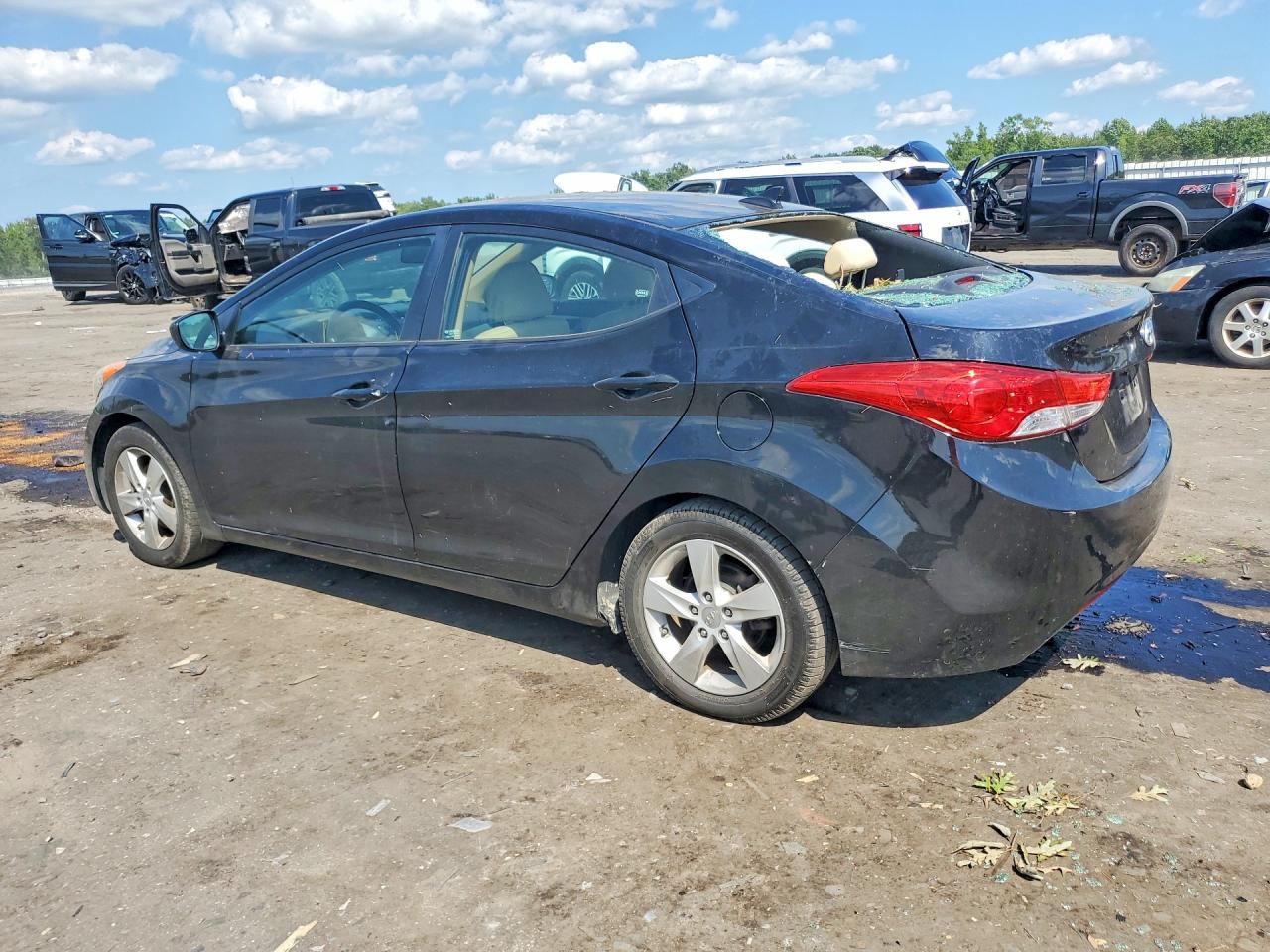 2013 Hyundai Elantra Gls Черный vin: KMHDH4AEXDU494888