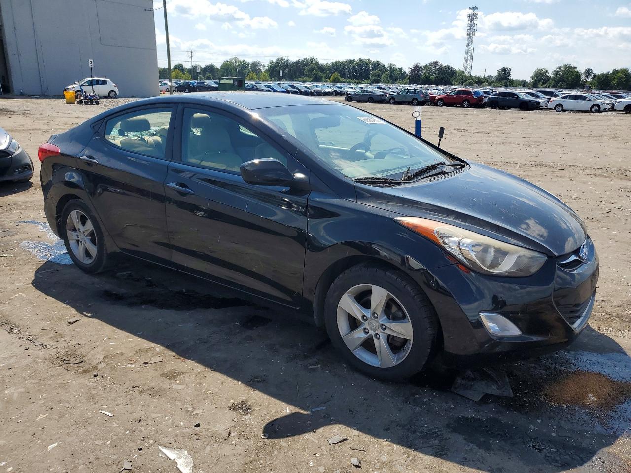 2013 Hyundai Elantra Gls Черный vin: KMHDH4AEXDU494888