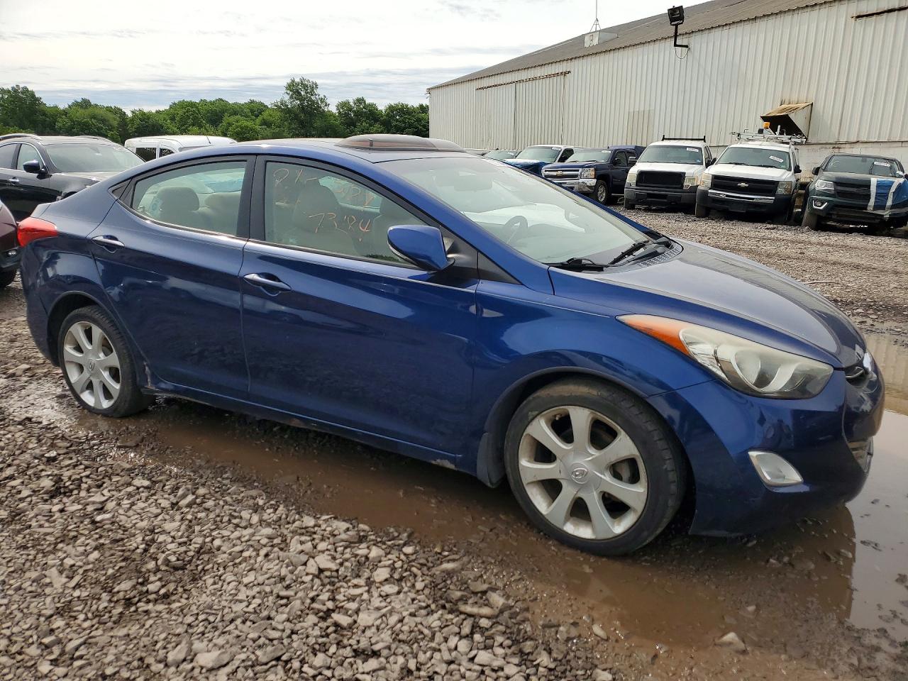 2013 Hyundai Elantra Limited Blue vin: KMHDH4AEXDU520941
