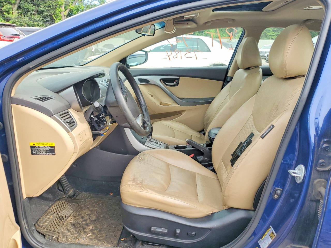 2013 Hyundai Elantra Limited Blue vin: KMHDH4AEXDU520941