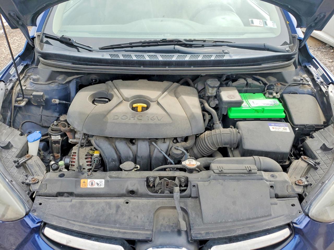 2013 Hyundai Elantra Limited Blue vin: KMHDH4AEXDU520941