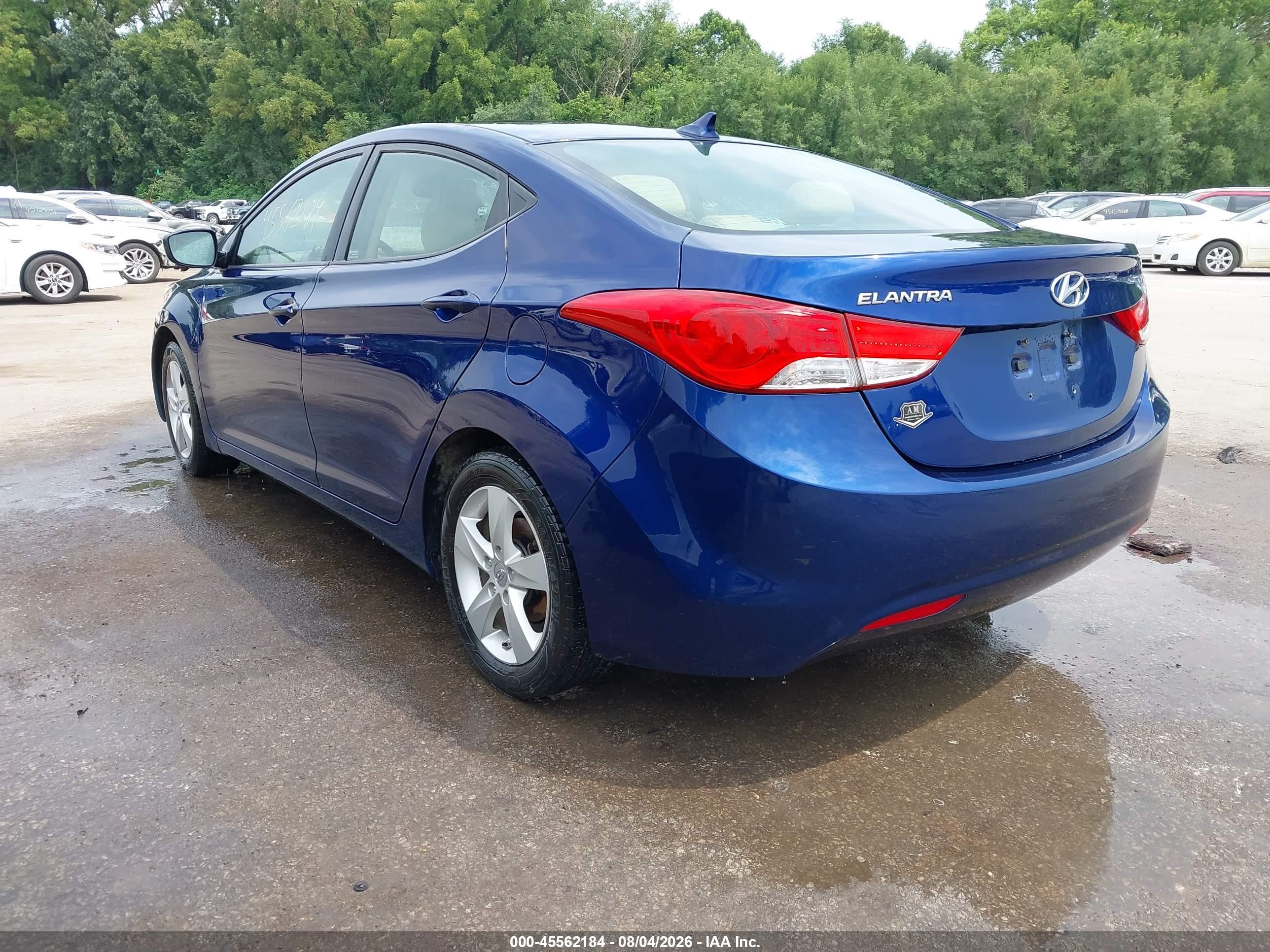 2013 Hyundai Elantra Gls/limited Синий vin: KMHDH4AEXDU522351