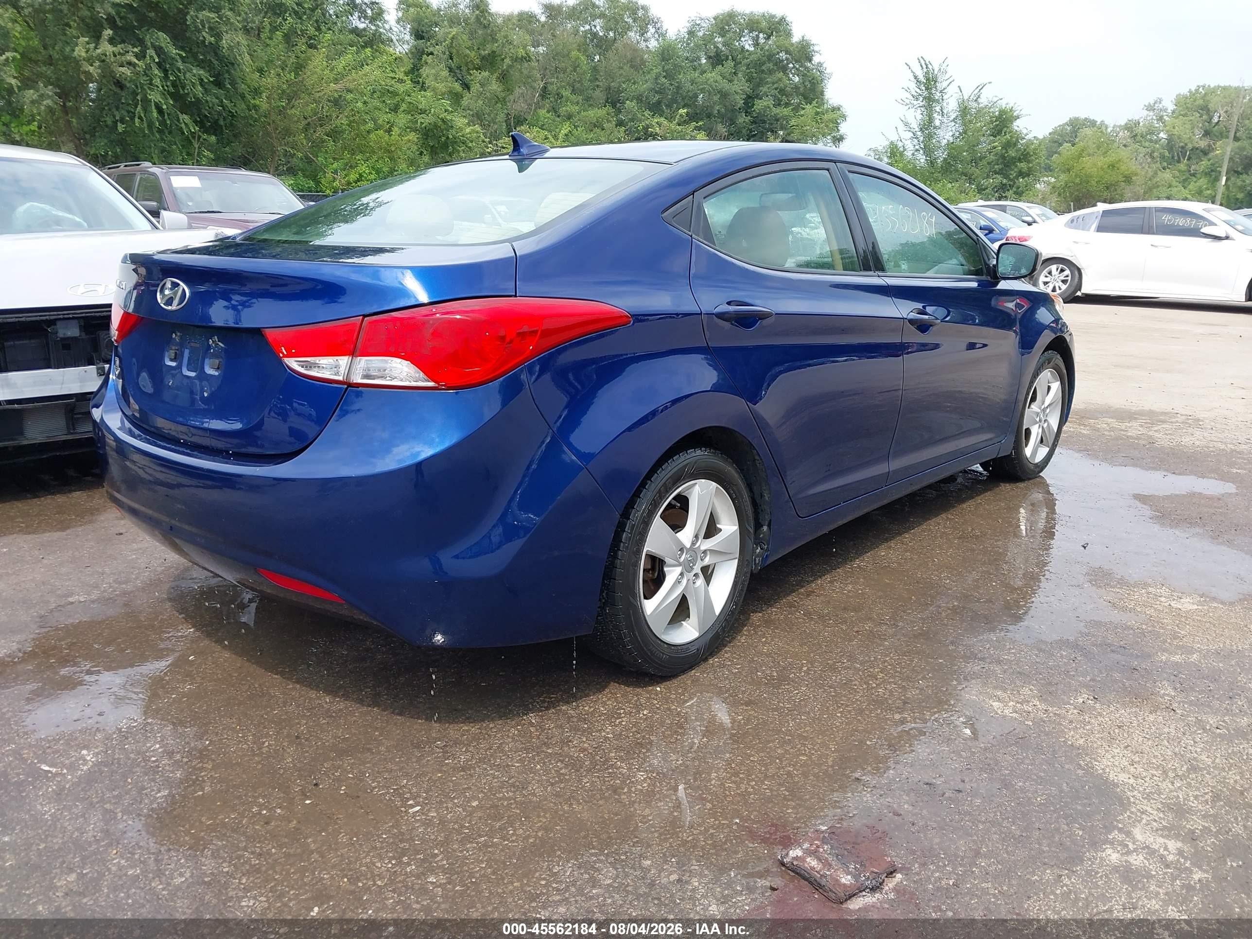 2013 Hyundai Elantra Gls/limited Синий vin: KMHDH4AEXDU522351