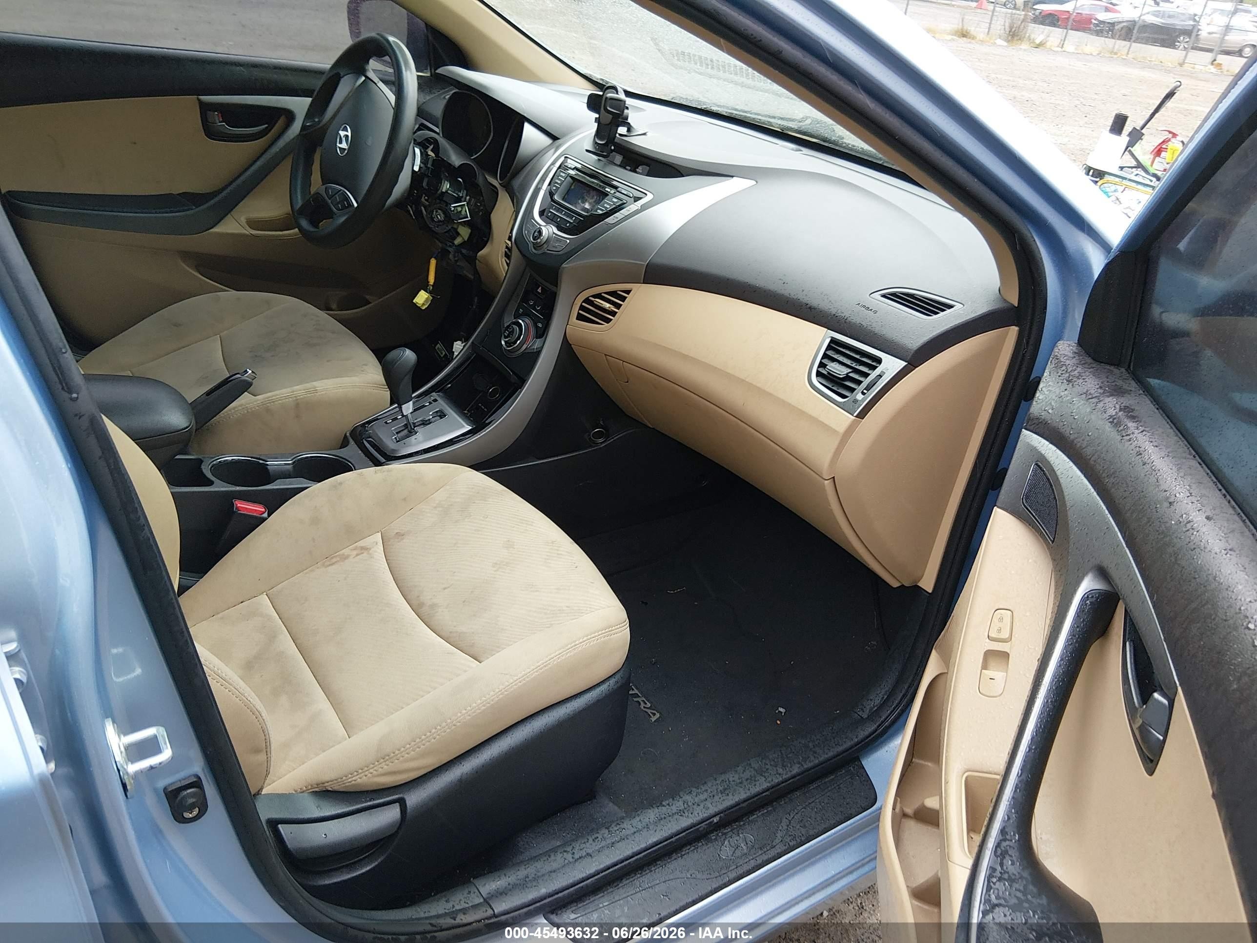 2013 Hyundai Elantra Gls Синий vin: KMHDH4AEXDU542051