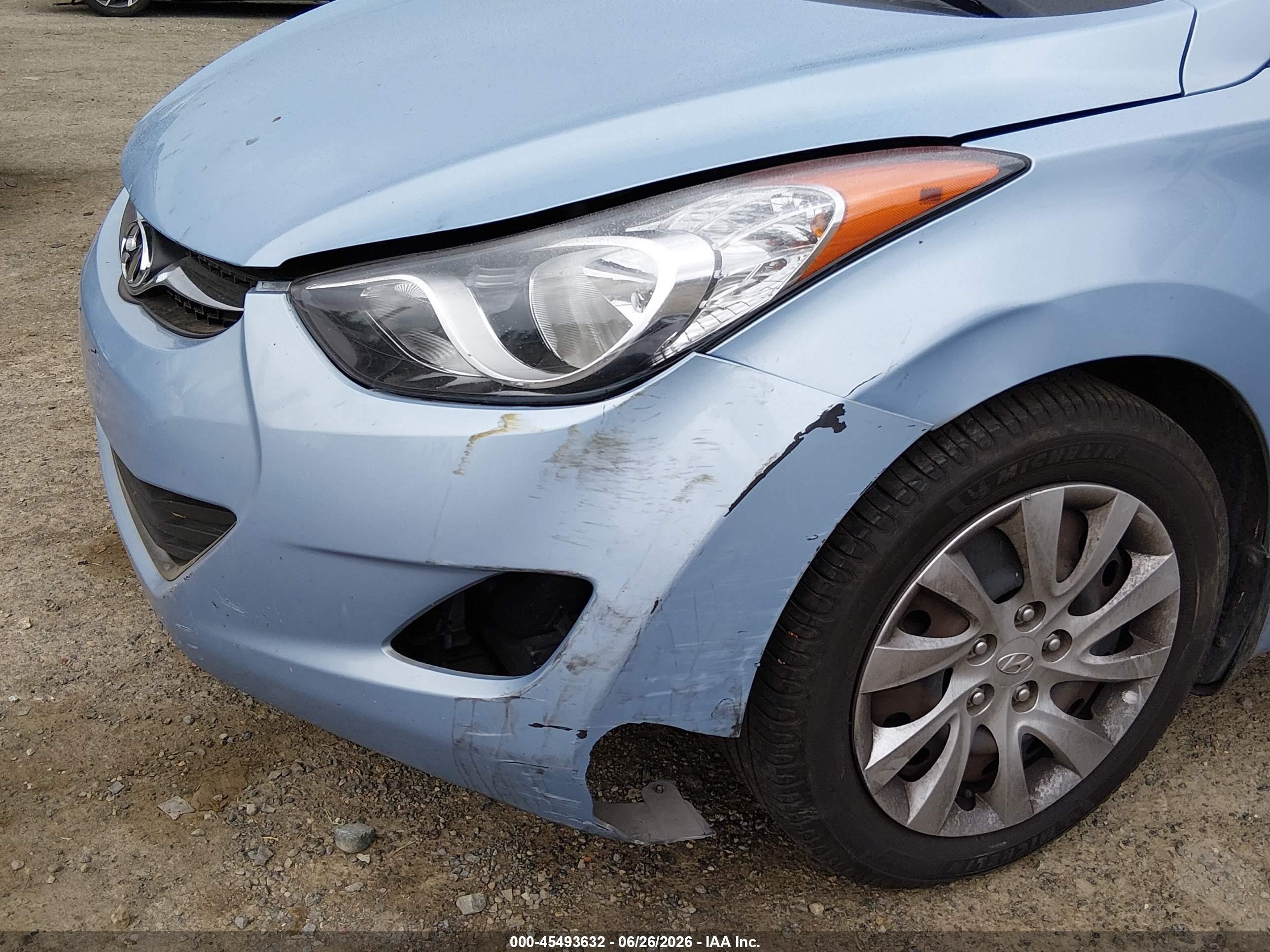 2013 Hyundai Elantra Gls Синий vin: KMHDH4AEXDU542051