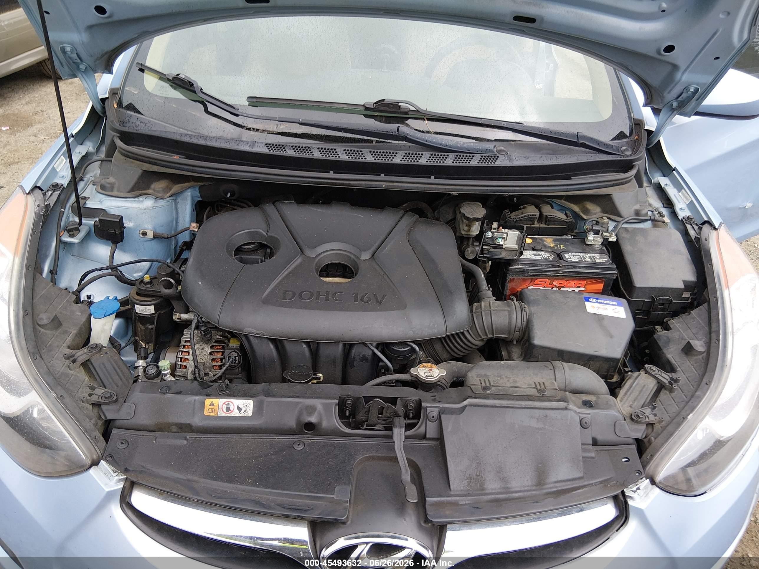 2013 Hyundai Elantra Gls Синий vin: KMHDH4AEXDU542051