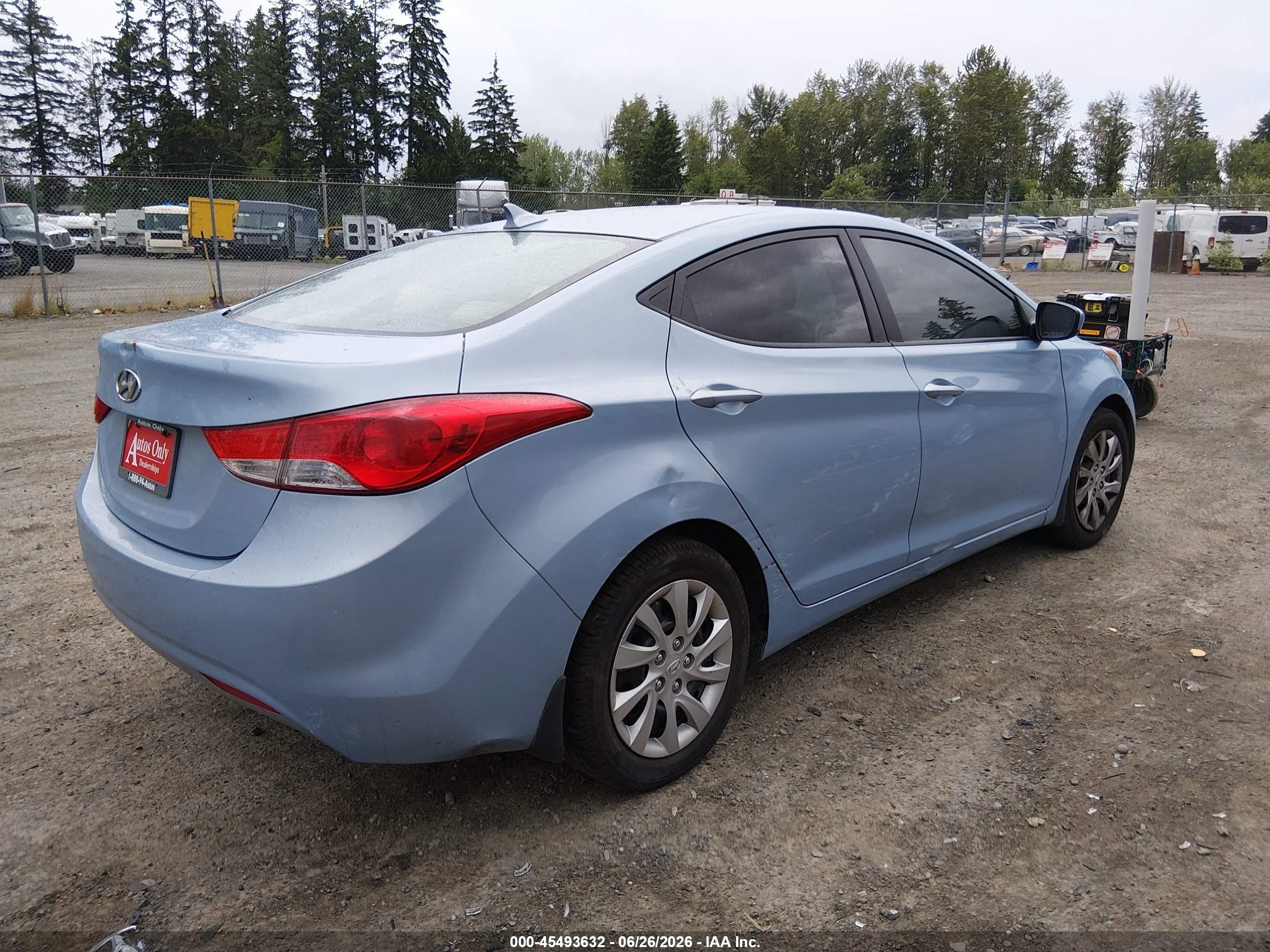 2013 Hyundai Elantra Gls Синий vin: KMHDH4AEXDU542051