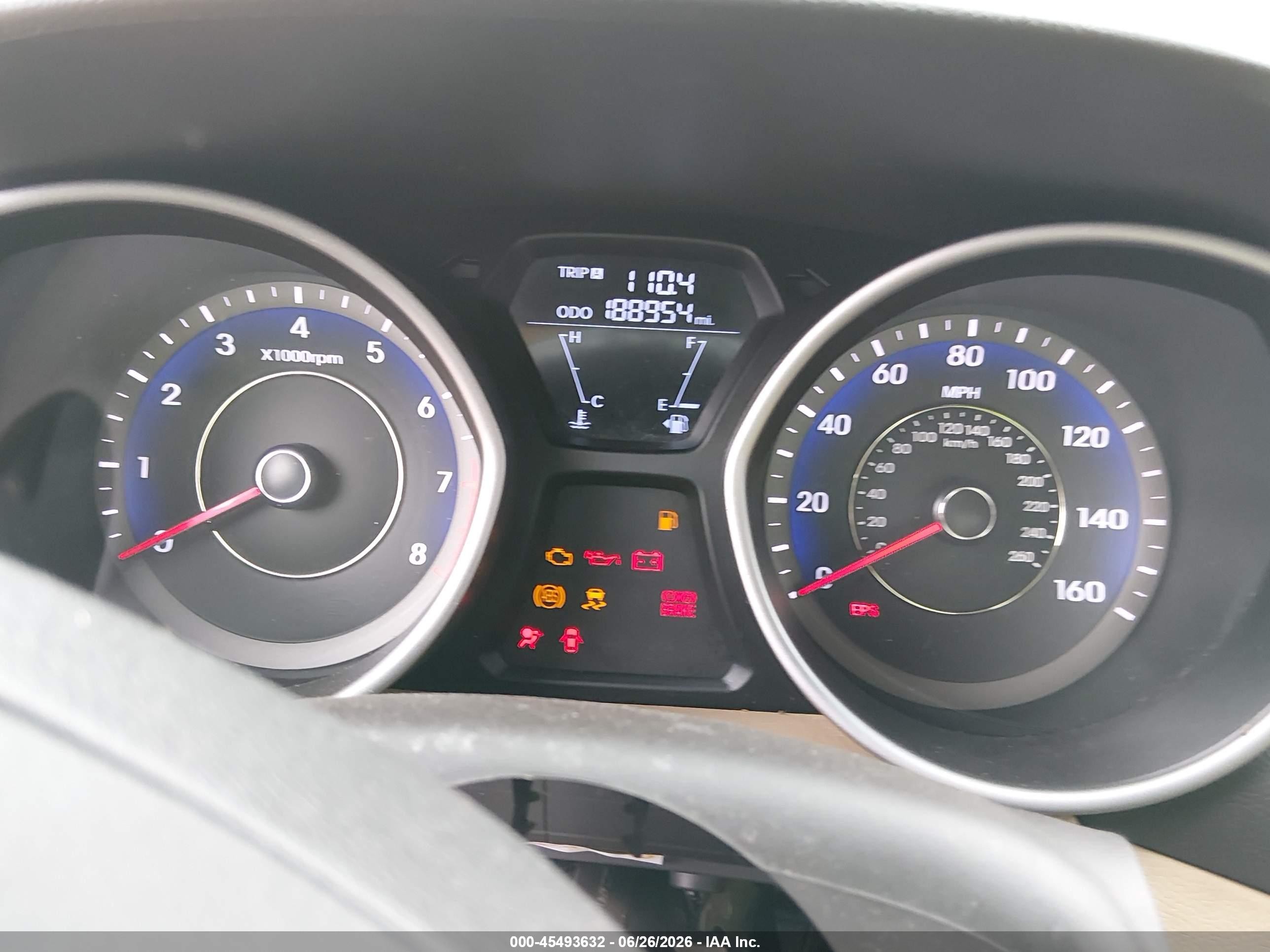 2013 Hyundai Elantra Gls Синий vin: KMHDH4AEXDU542051