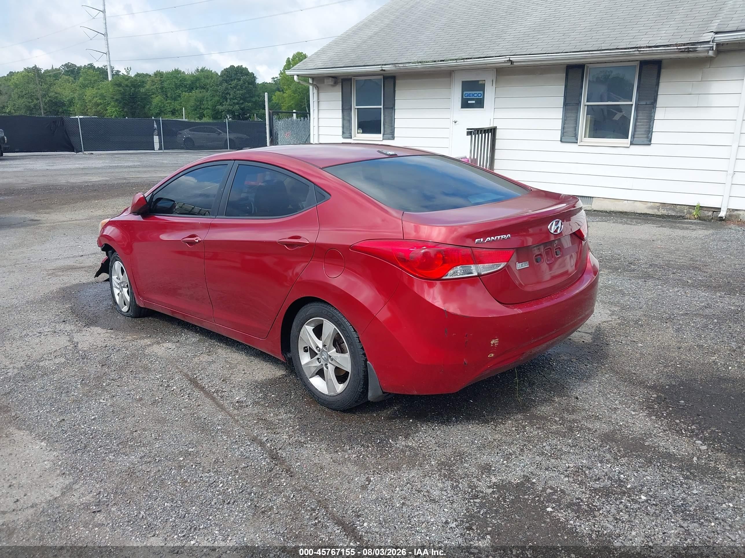 2013 Hyundai Elantra Gls Red vin: KMHDH4AEXDU543782