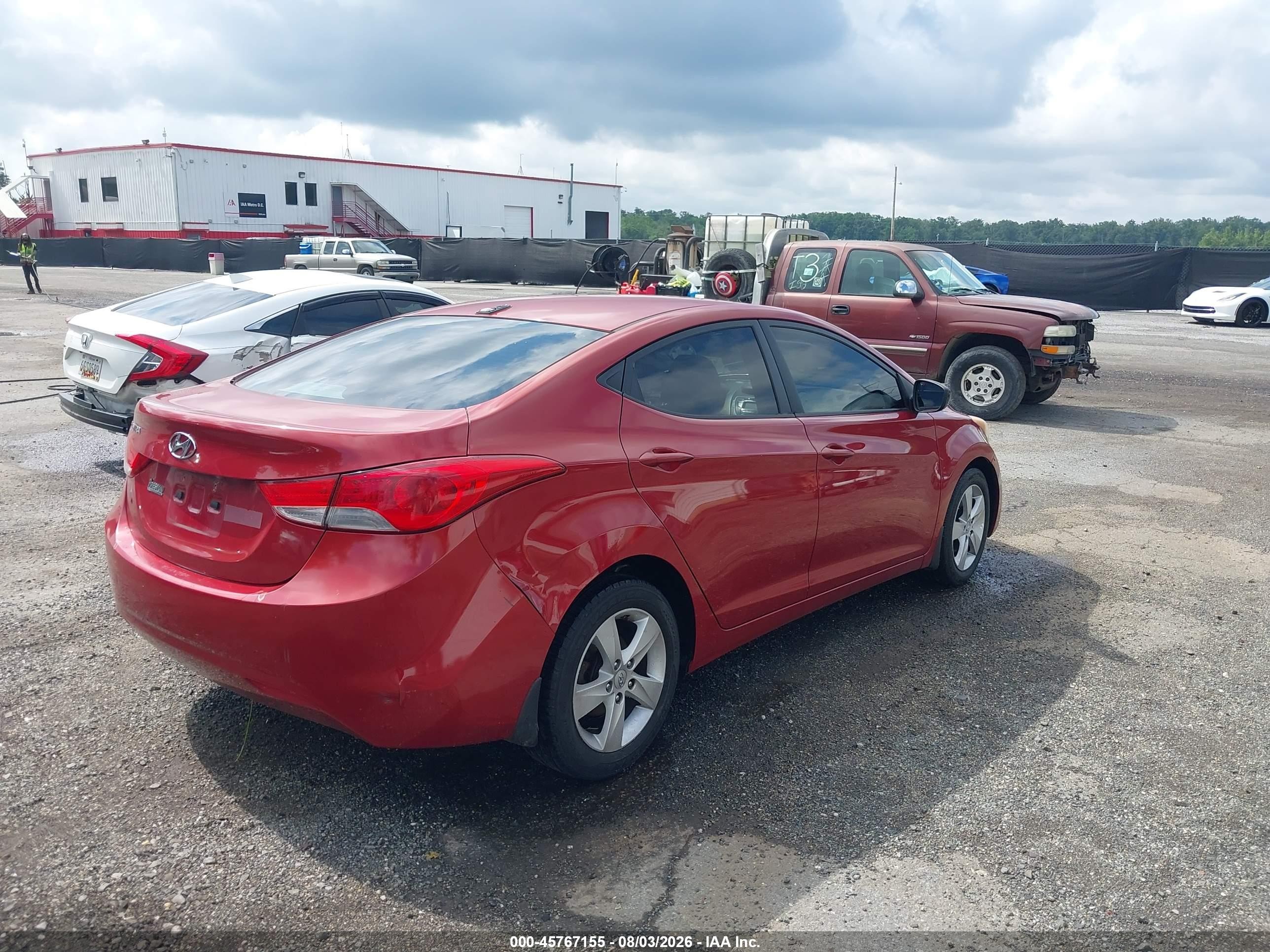 2013 Hyundai Elantra Gls Red vin: KMHDH4AEXDU543782