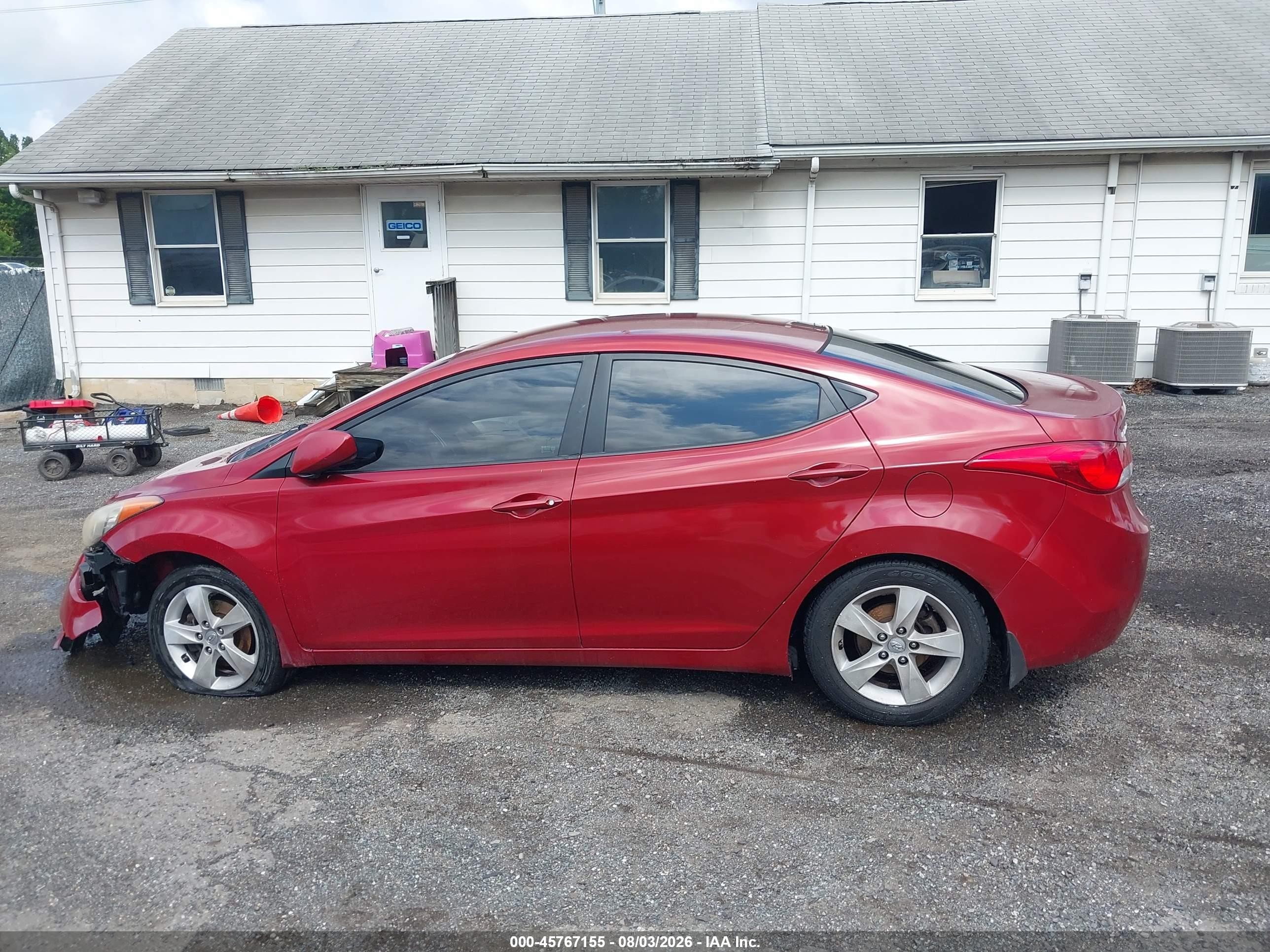 2013 Hyundai Elantra Gls Red vin: KMHDH4AEXDU543782