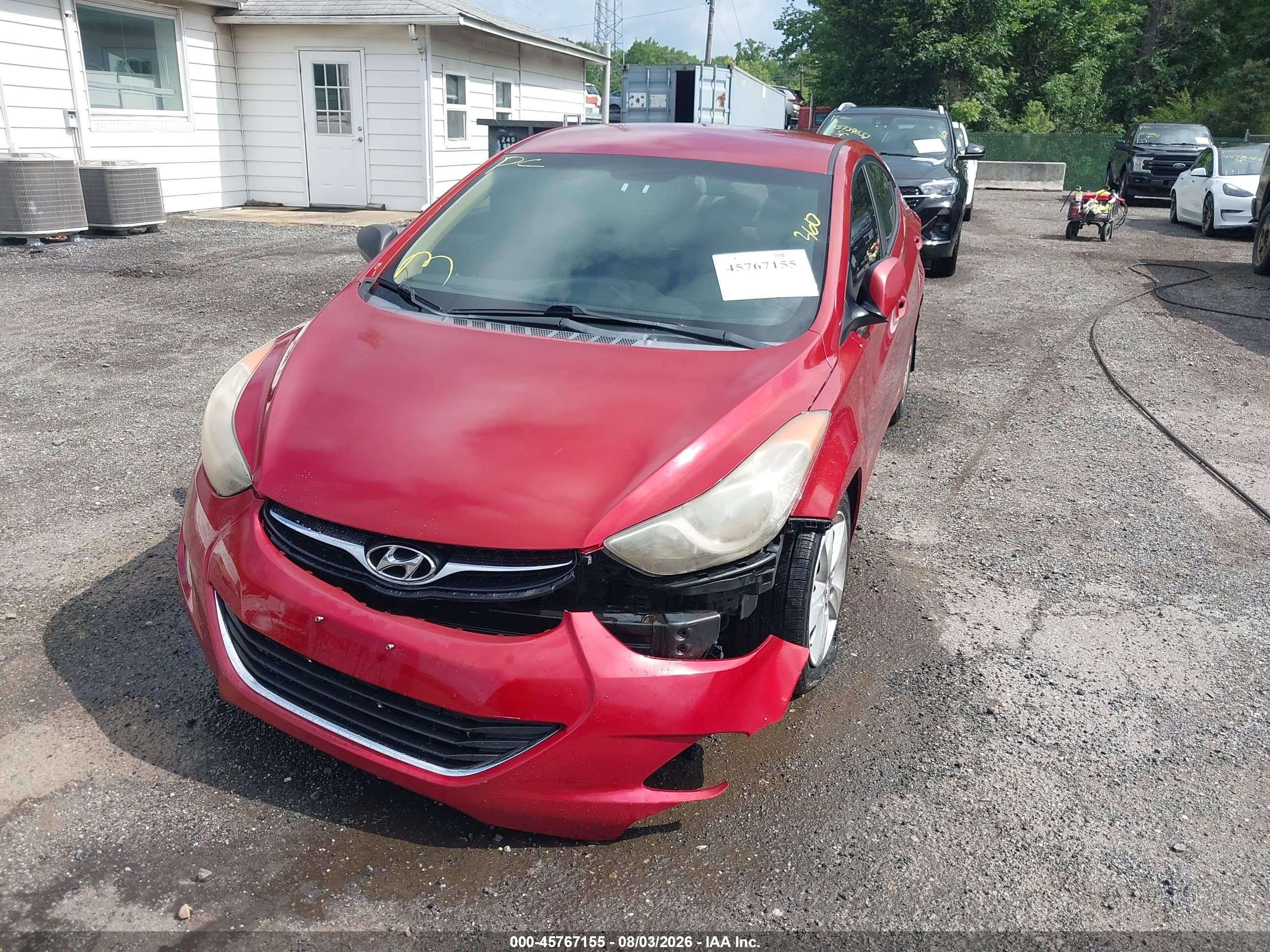 2013 Hyundai Elantra Gls Red vin: KMHDH4AEXDU543782