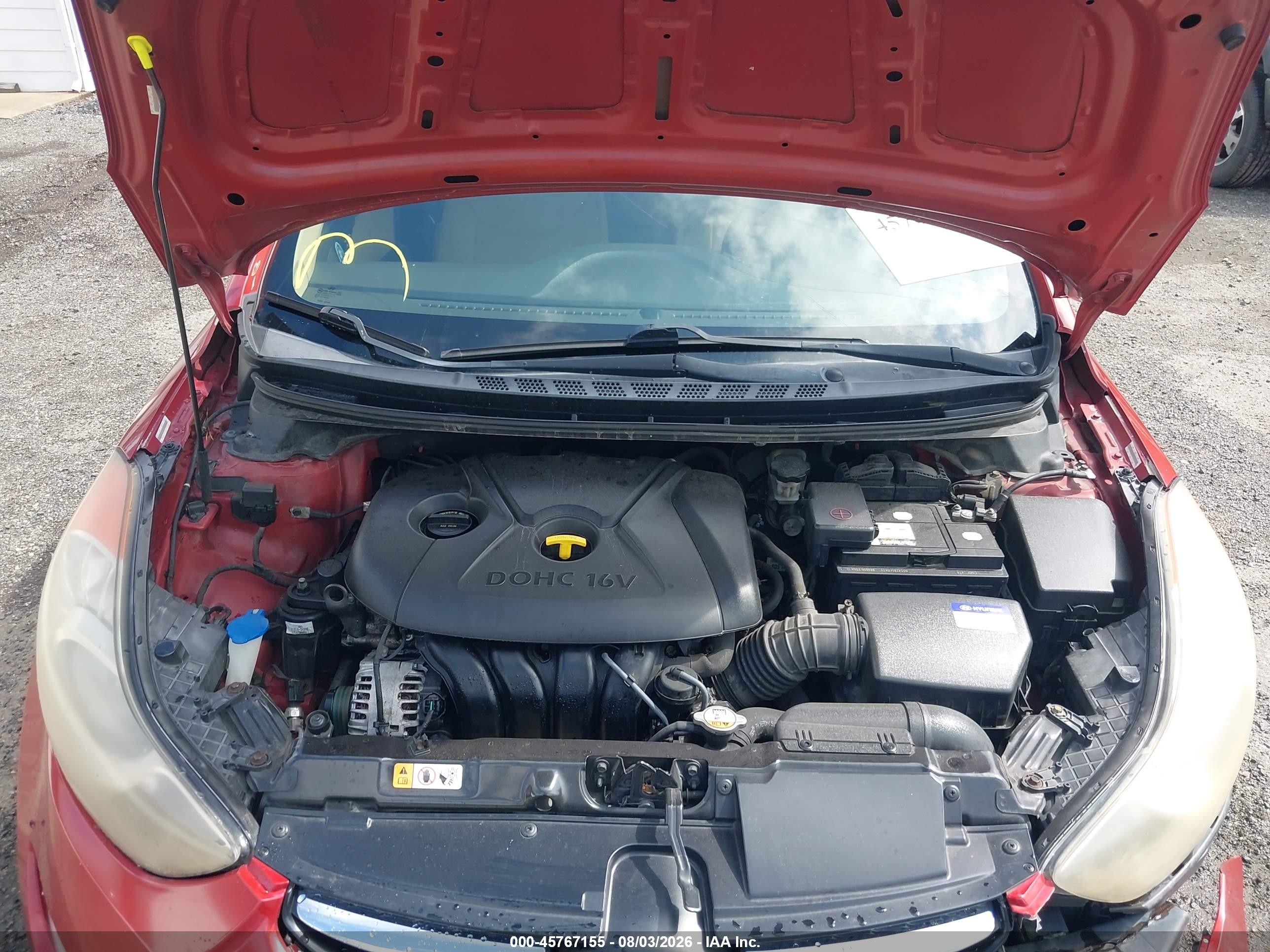 2013 Hyundai Elantra Gls Red vin: KMHDH4AEXDU543782