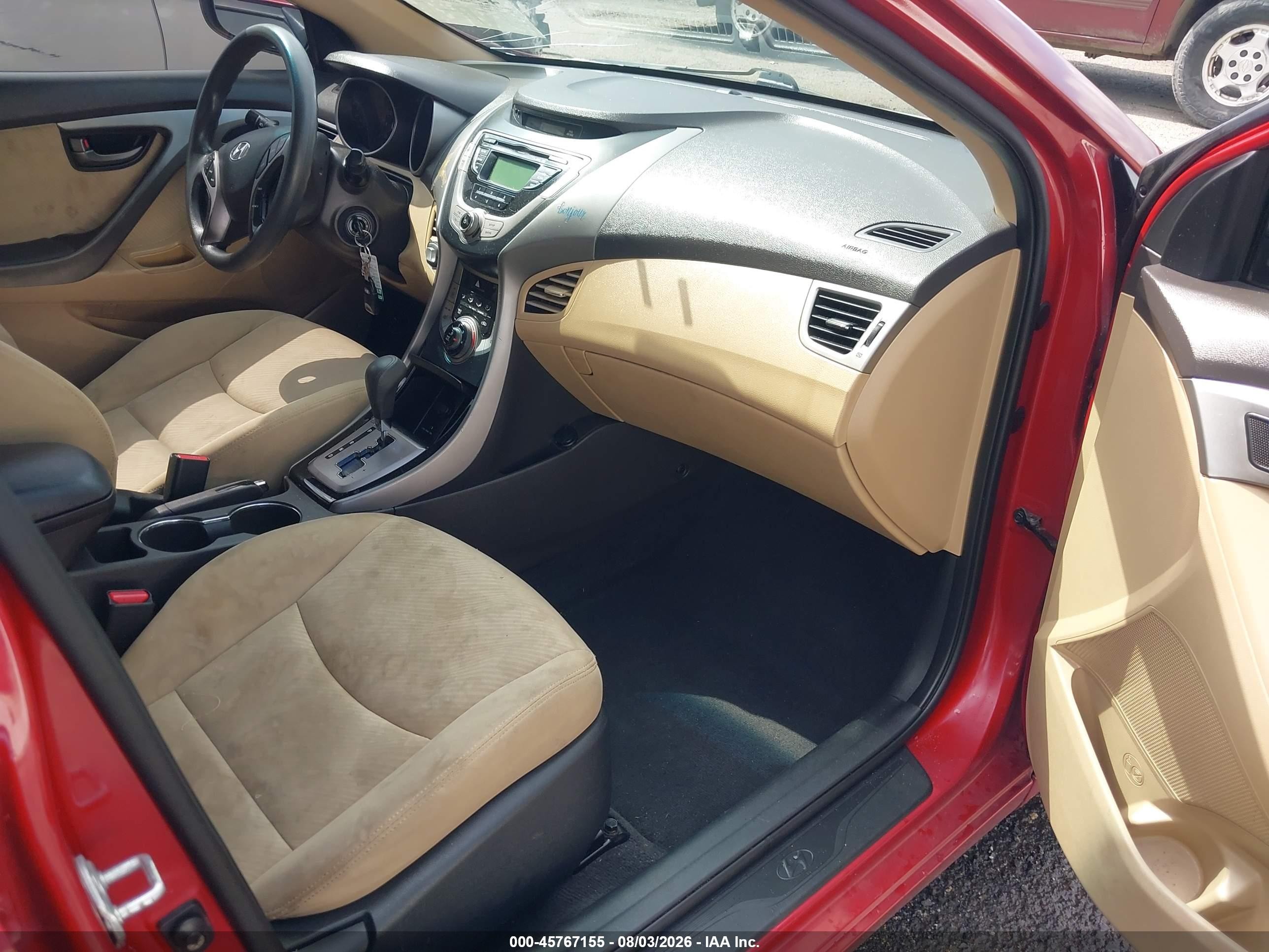 2013 Hyundai Elantra Gls Red vin: KMHDH4AEXDU543782