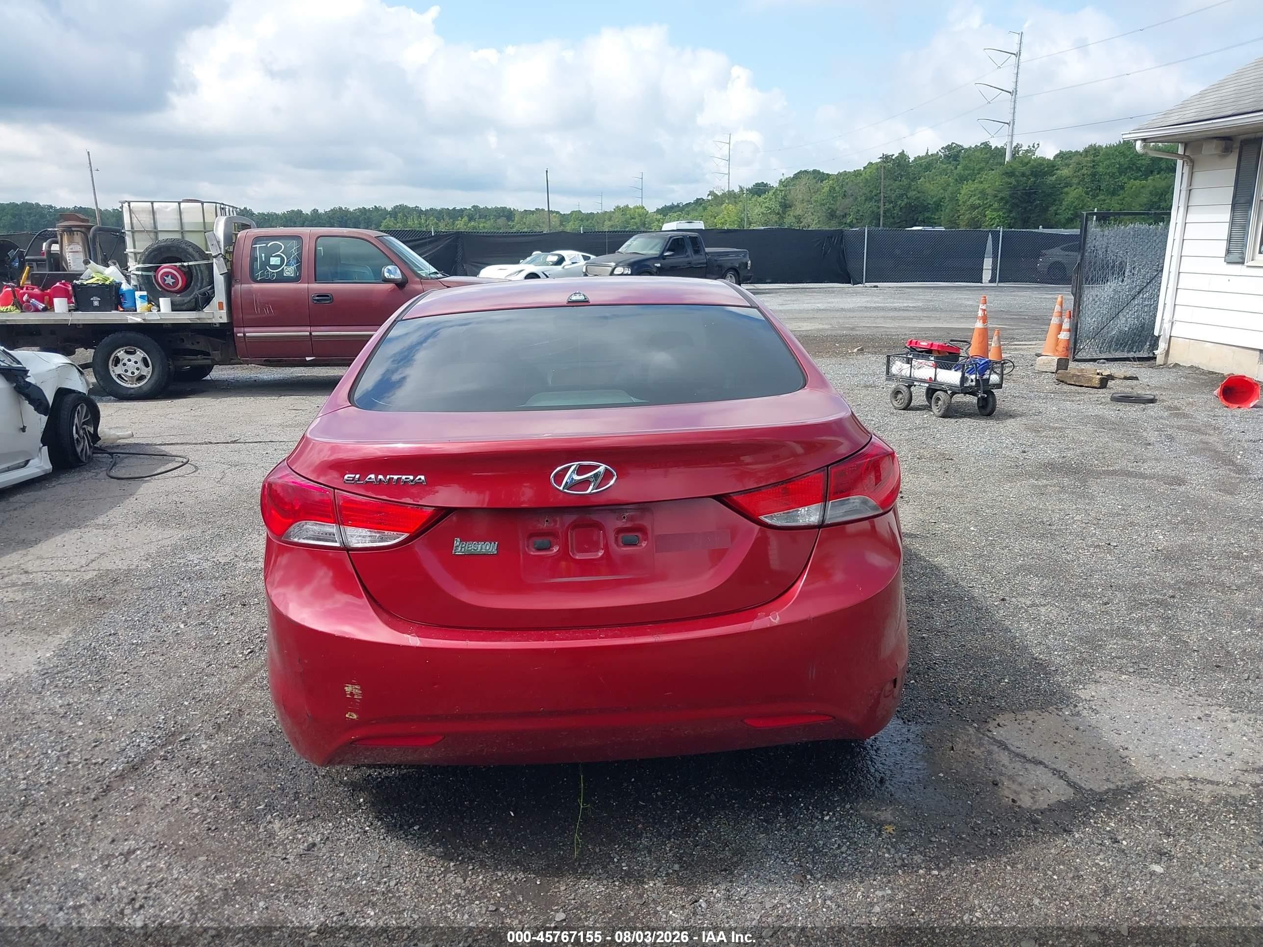 2013 Hyundai Elantra Gls Red vin: KMHDH4AEXDU543782