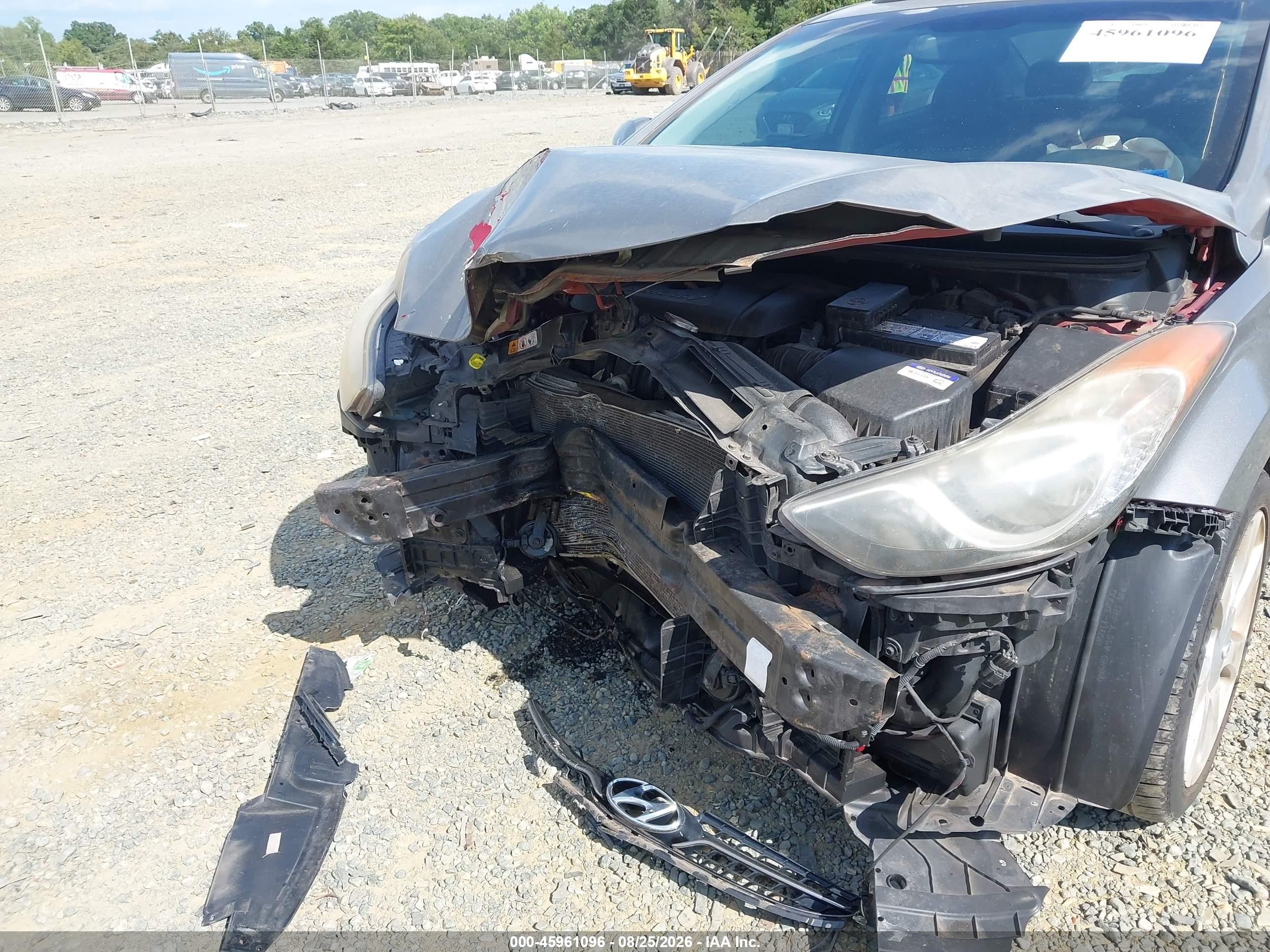 2013 Hyundai Elantra Limited Gray vin: KMHDH4AEXDU562445