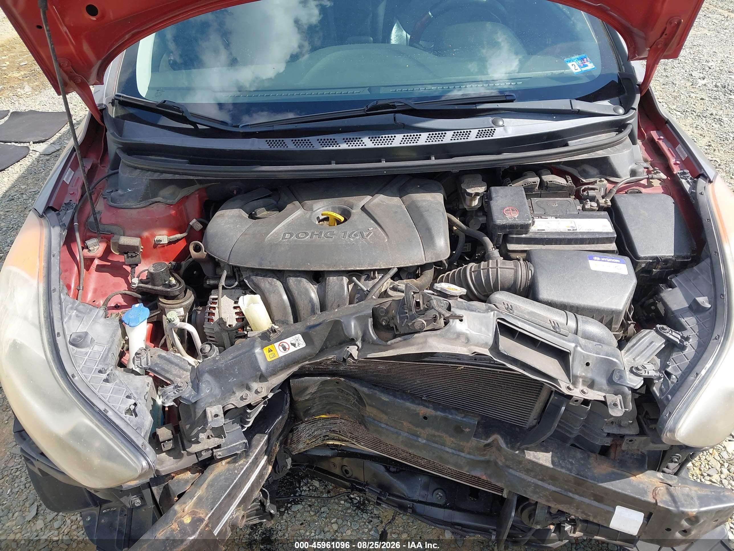 2013 Hyundai Elantra Limited Gray vin: KMHDH4AEXDU562445