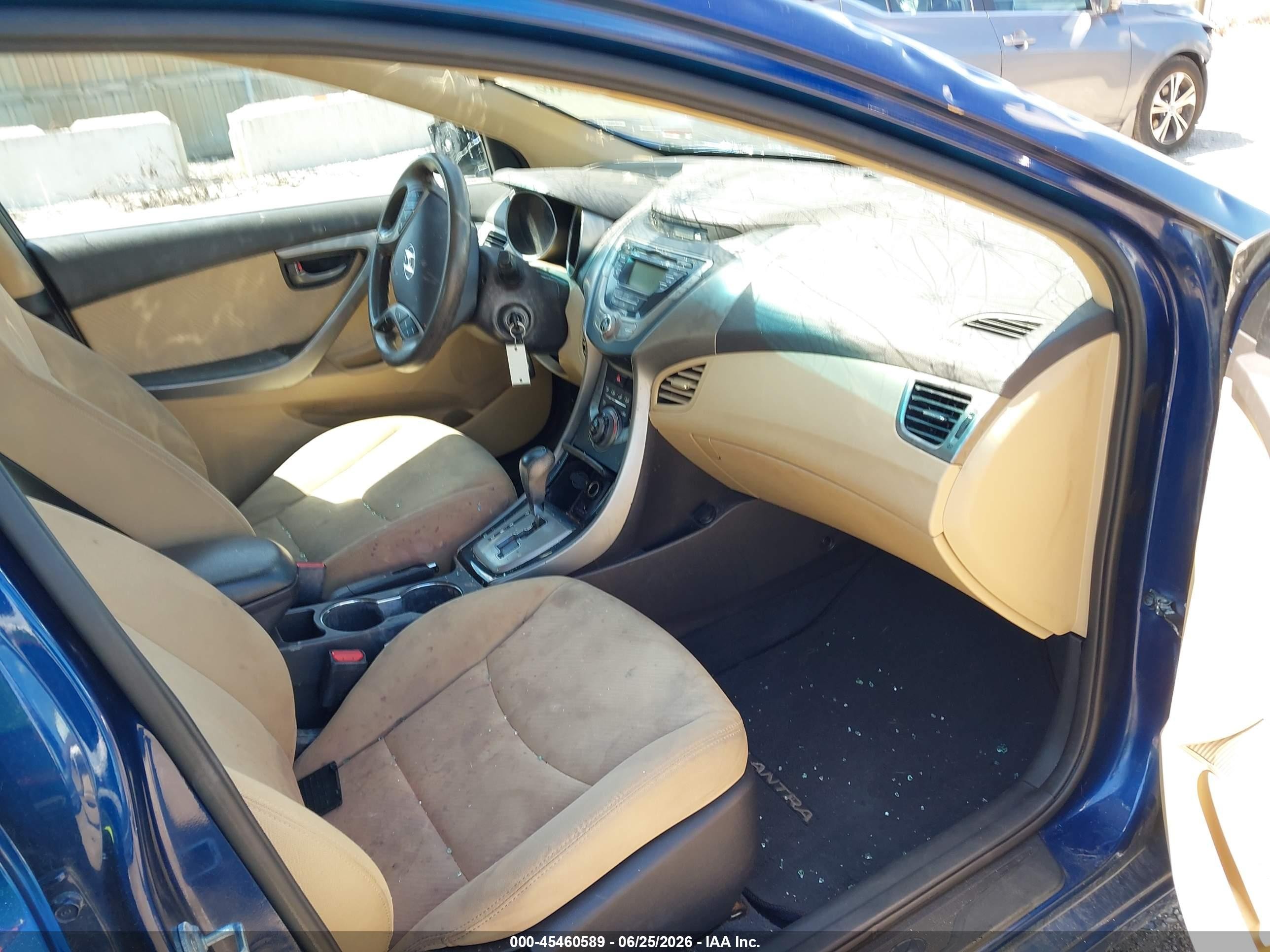 2013 Hyundai Elantra Gls Blue vin: KMHDH4AEXDU563756