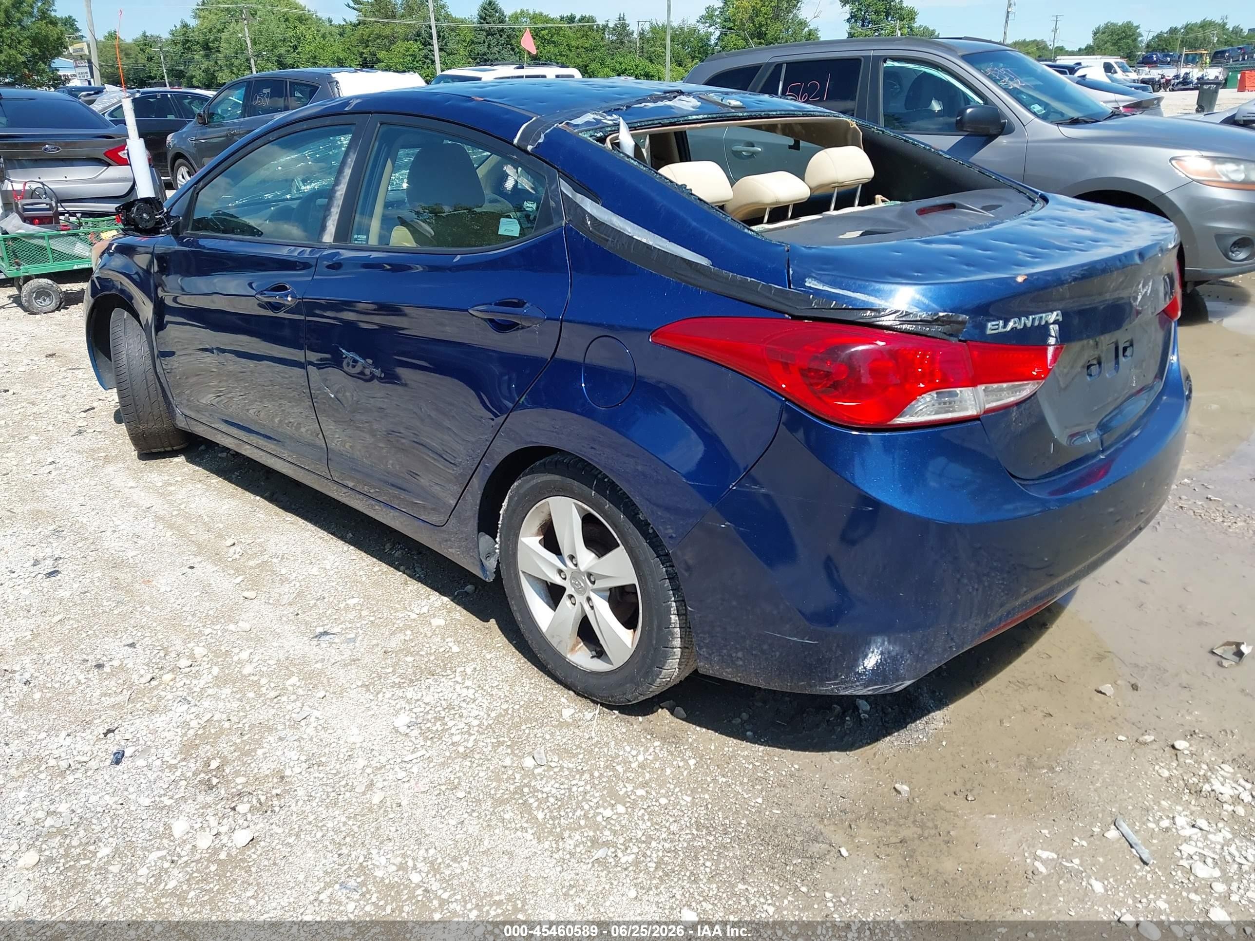 2013 Hyundai Elantra Gls Blue vin: KMHDH4AEXDU563756