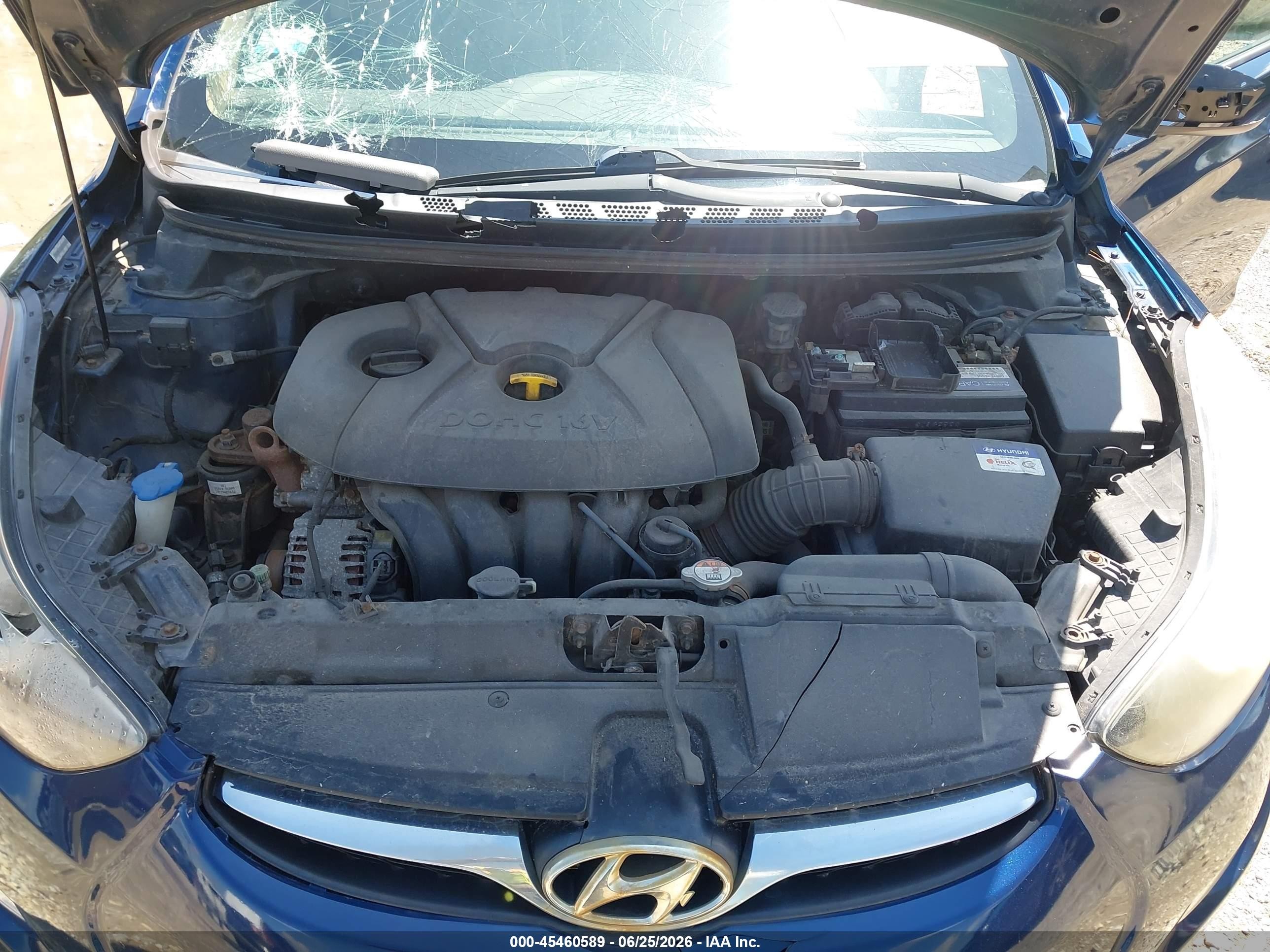 2013 Hyundai Elantra Gls Blue vin: KMHDH4AEXDU563756
