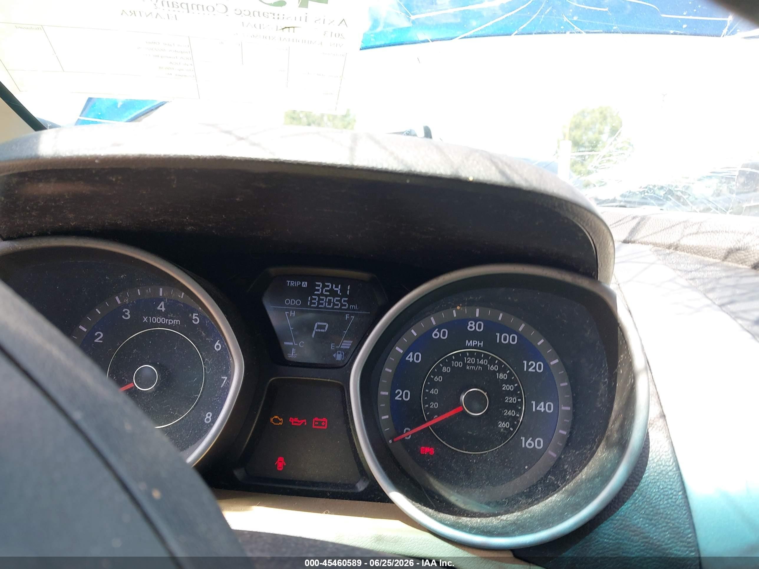 2013 Hyundai Elantra Gls Blue vin: KMHDH4AEXDU563756