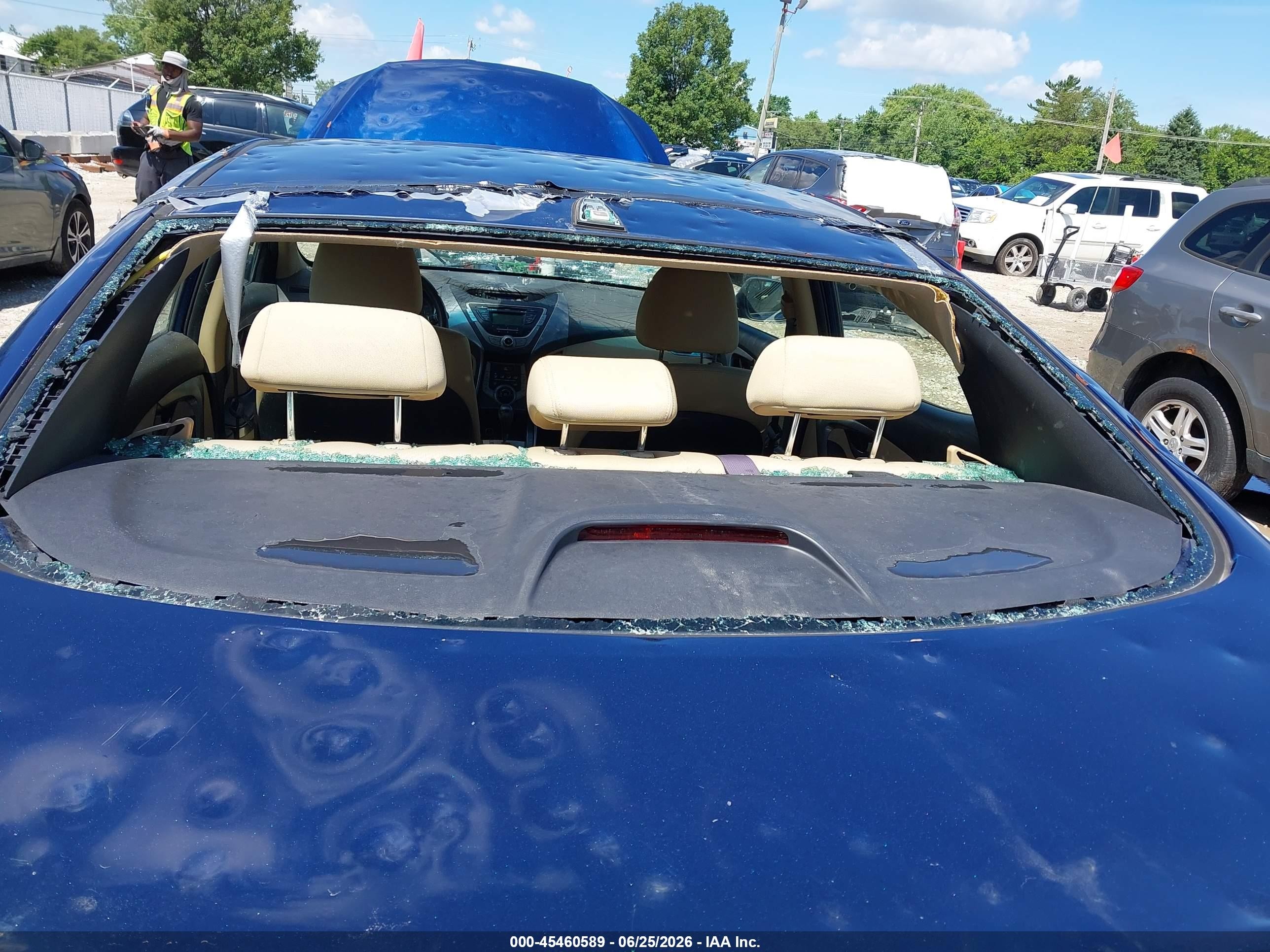 2013 Hyundai Elantra Gls Blue vin: KMHDH4AEXDU563756