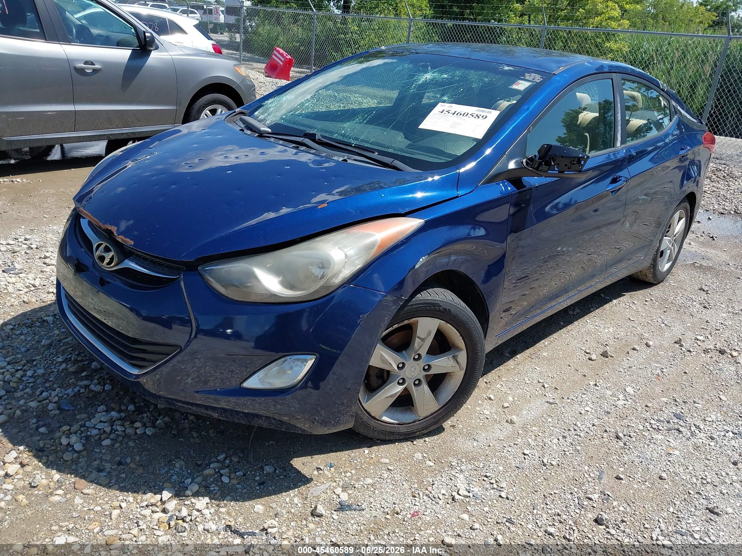 2013 Hyundai Elantra Gls Blue vin: KMHDH4AEXDU563756