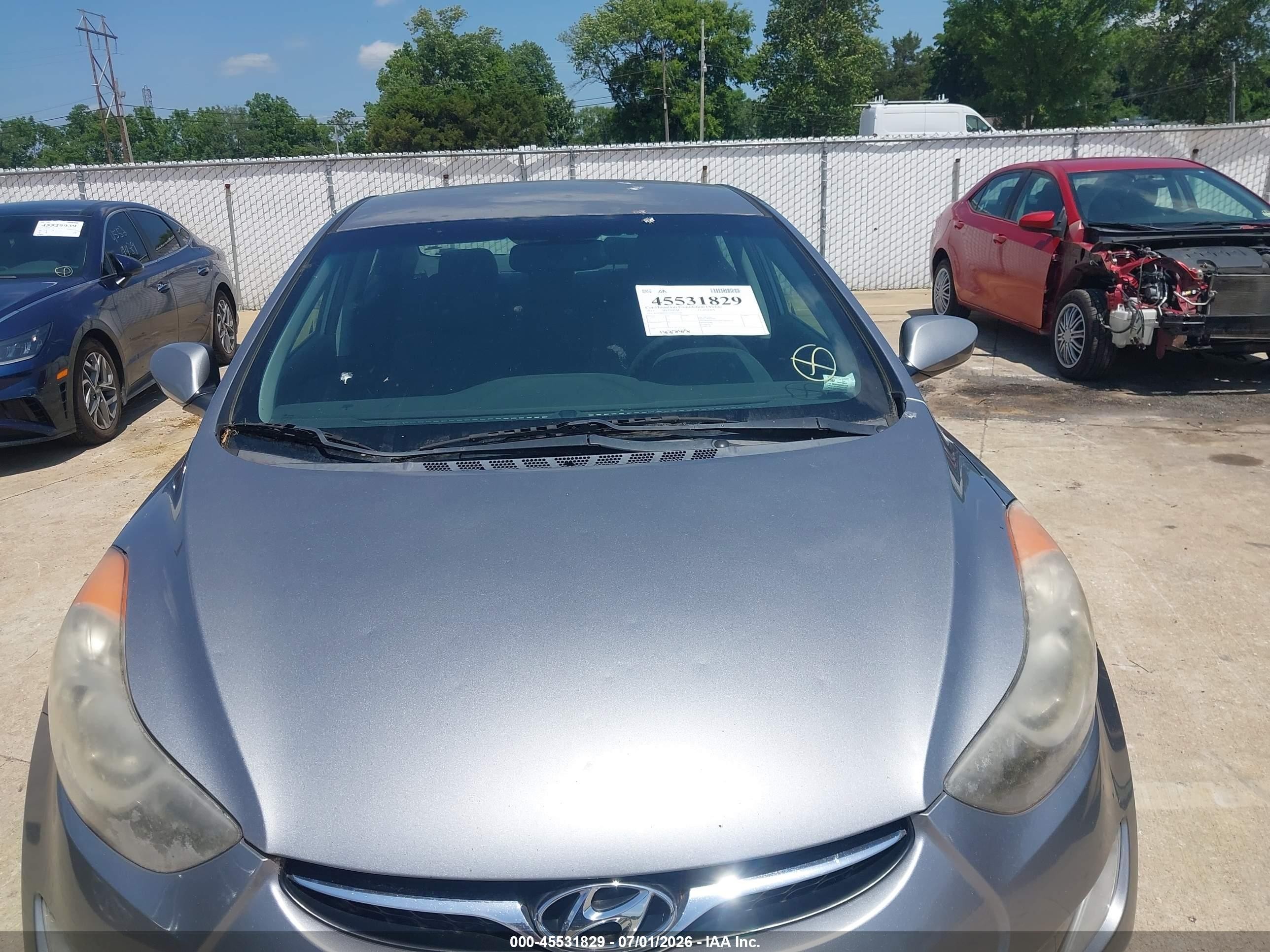 2013 Hyundai Elantra Gls Серый vin: KMHDH4AEXDU631649