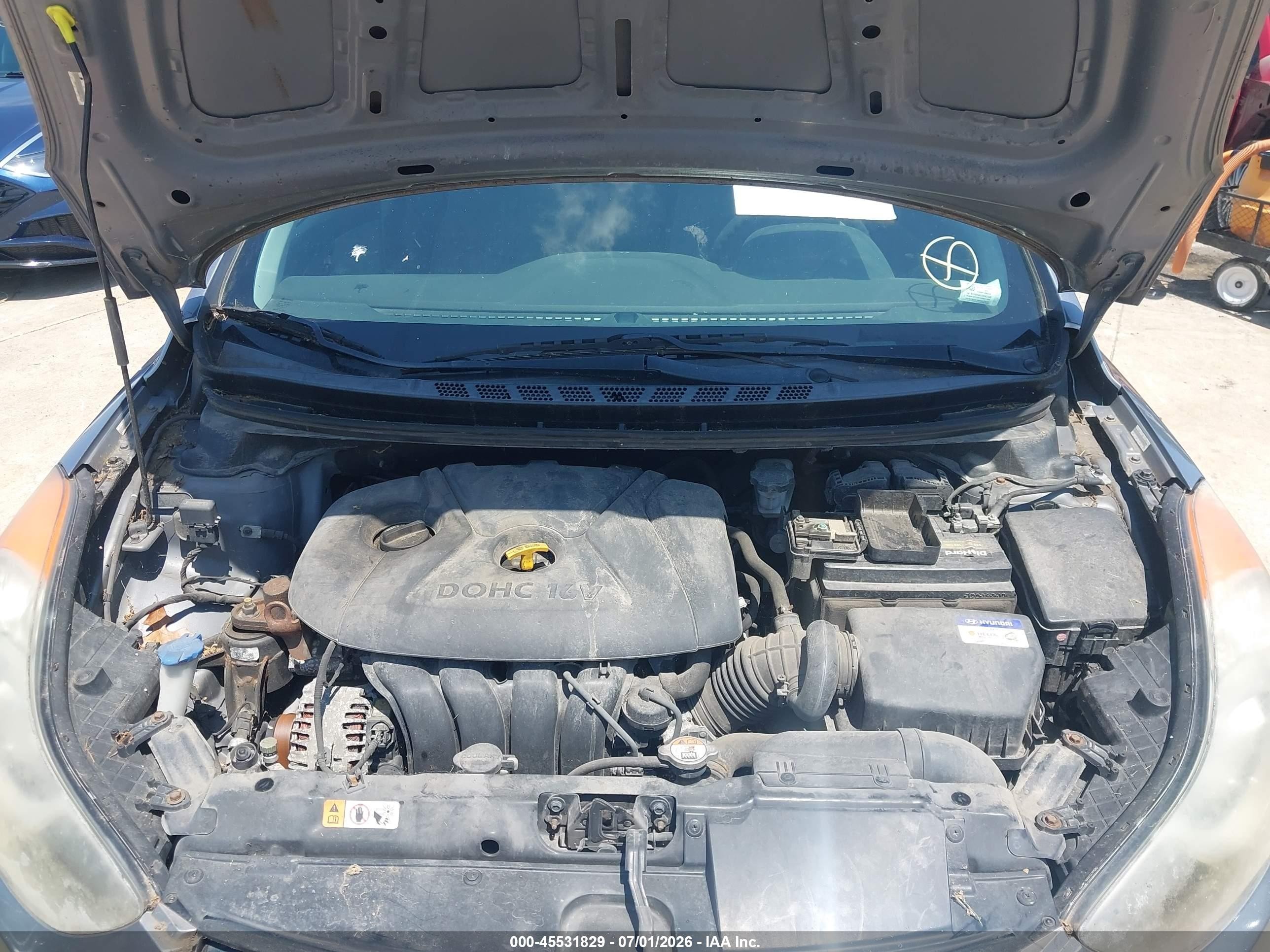 2013 Hyundai Elantra Gls Серый vin: KMHDH4AEXDU631649