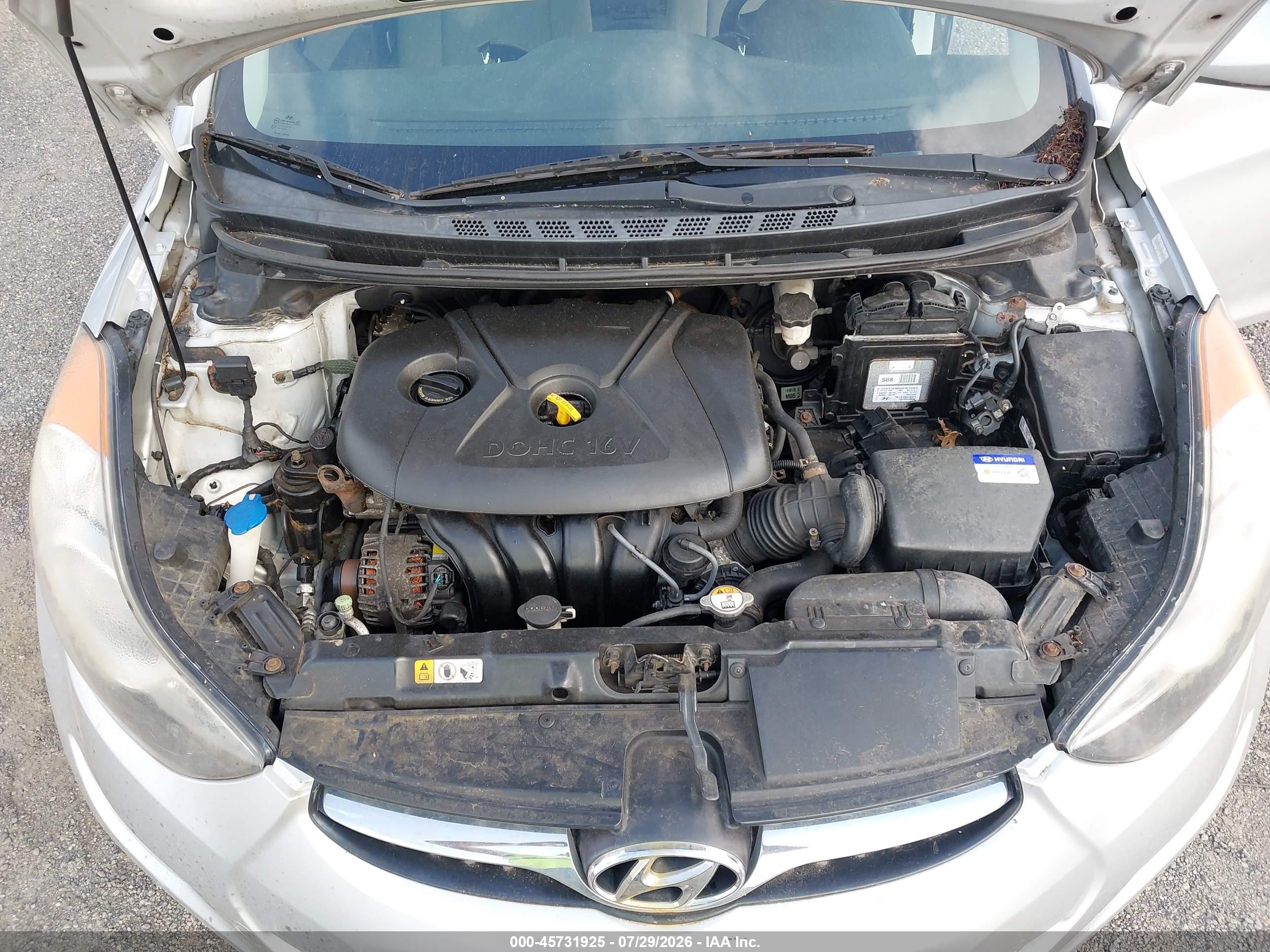 2013 Hyundai Elantra Gls Silver vin: KMHDH4AEXDU668149