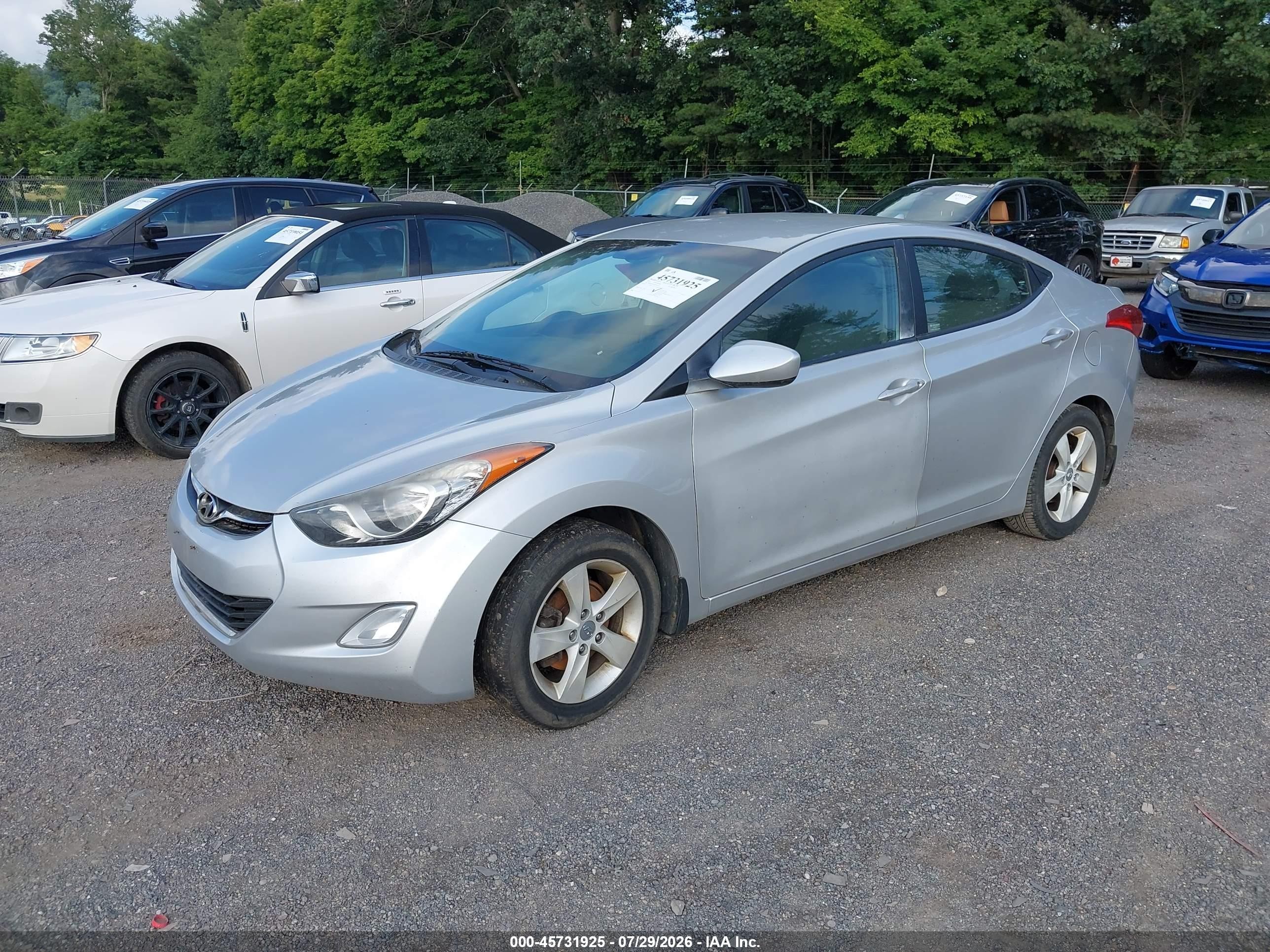 2013 Hyundai Elantra Gls Silver vin: KMHDH4AEXDU668149