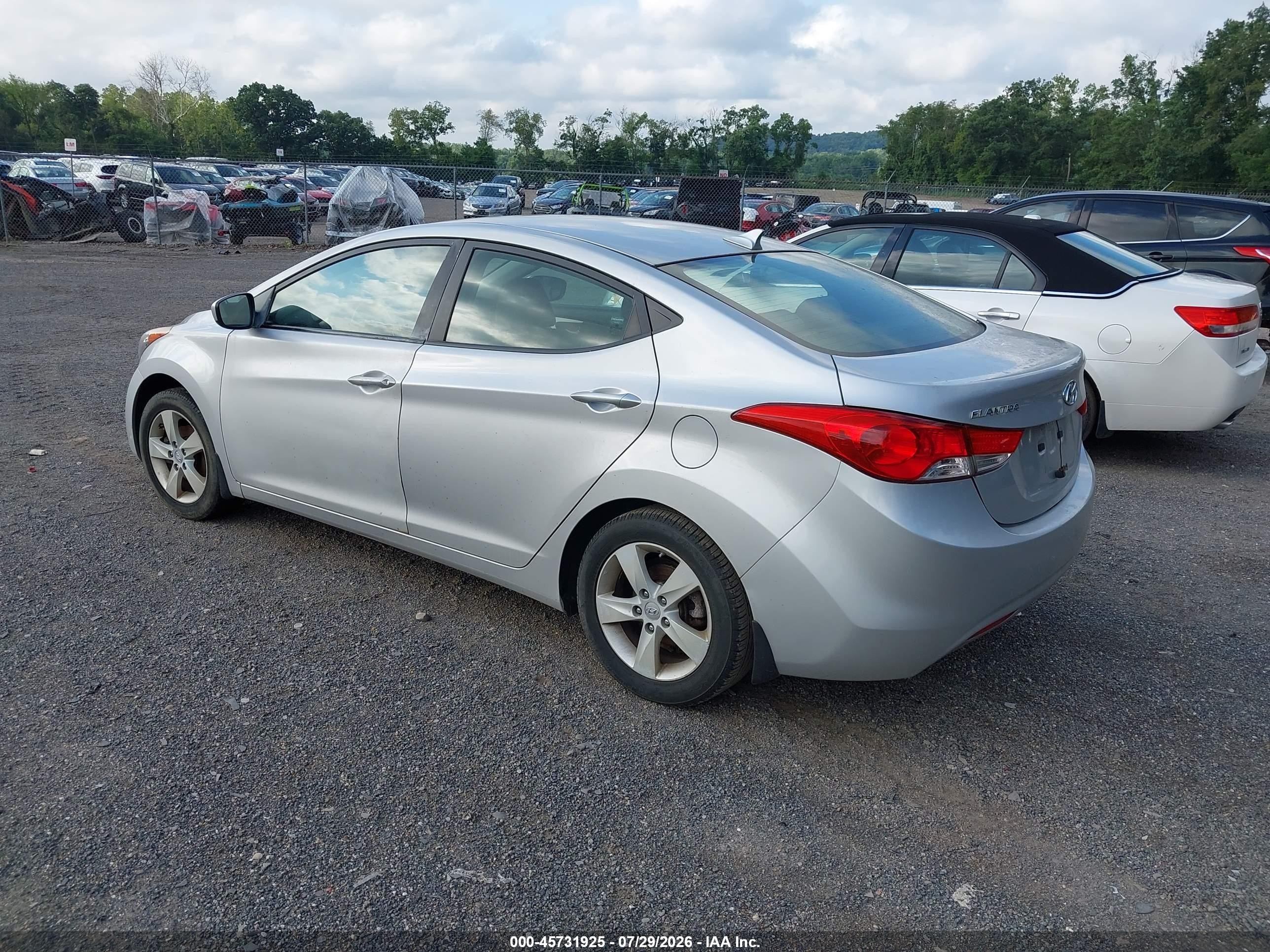2013 Hyundai Elantra Gls Silver vin: KMHDH4AEXDU668149
