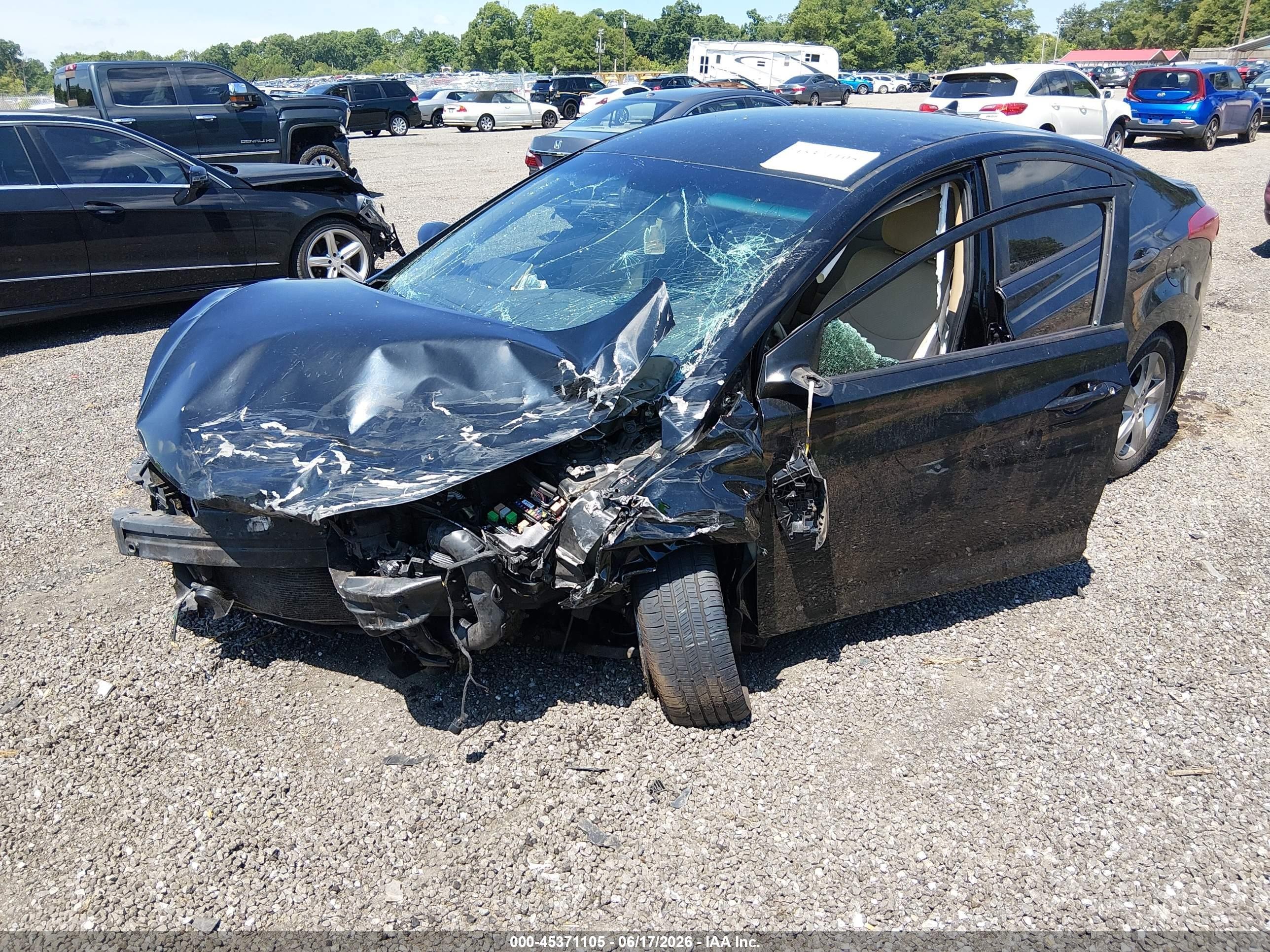 2013 Hyundai Elantra Gls Black vin: KMHDH4AEXDU677059