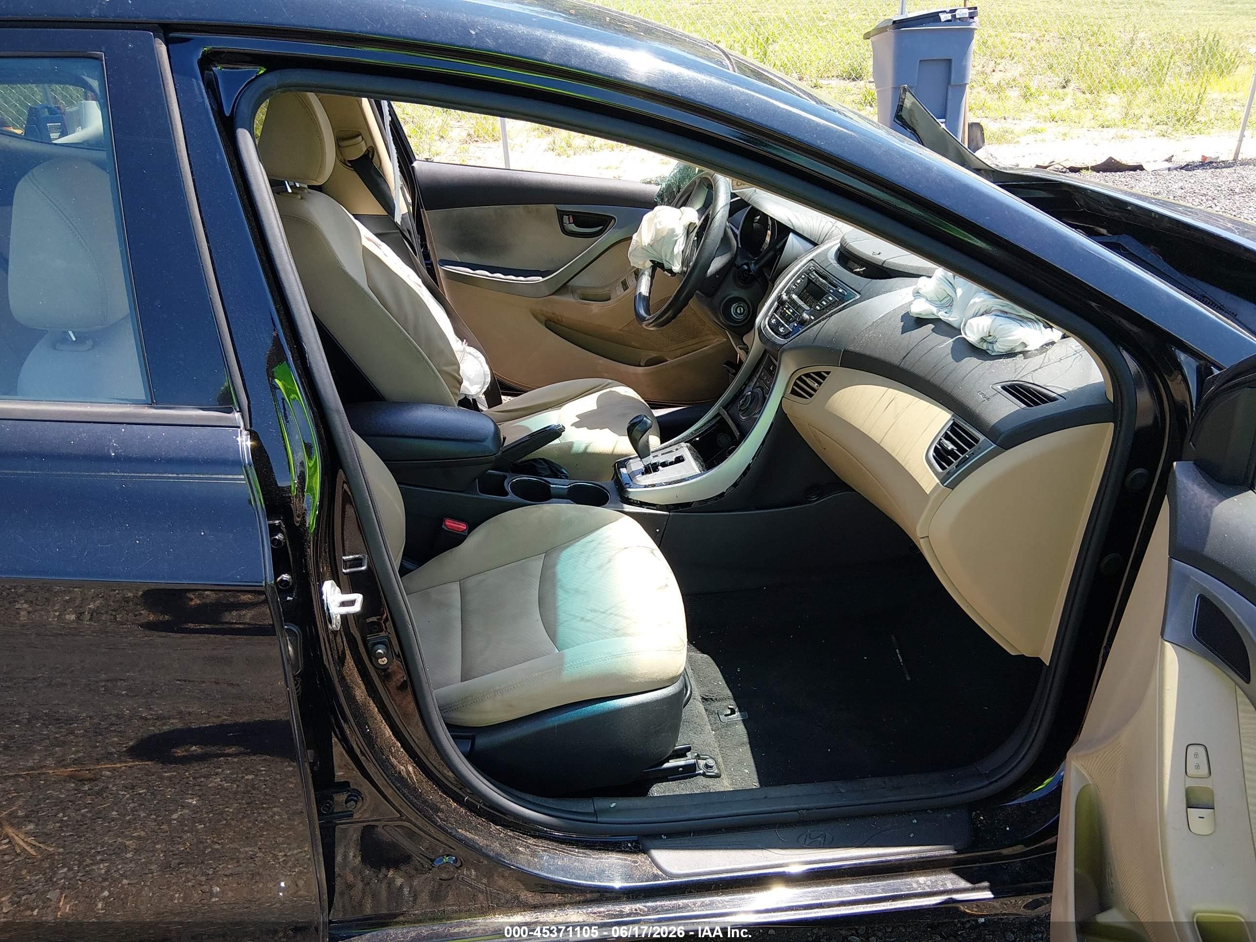 2013 Hyundai Elantra Gls Black vin: KMHDH4AEXDU677059